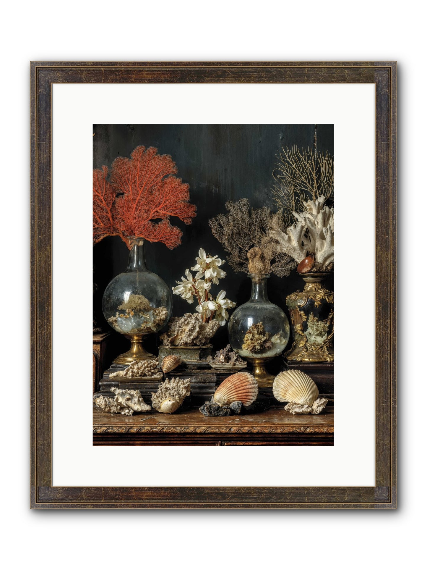 Poseidon's Delicious Hoard Framed Print - Slimwoods Black/Gold 12x16