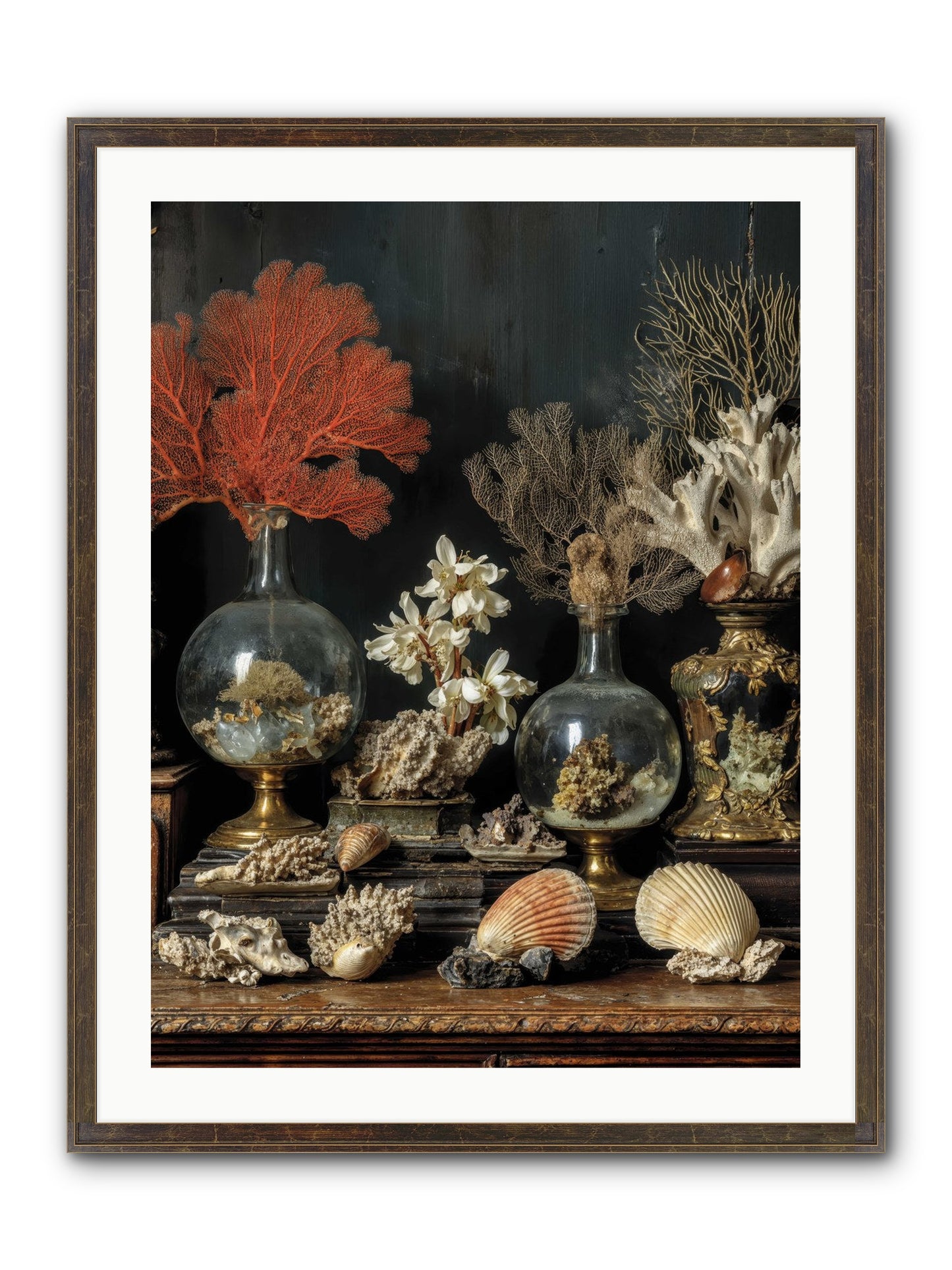 Poseidon's Delicious Hoard Framed Print - Slimwoods Black/Gold 24x32