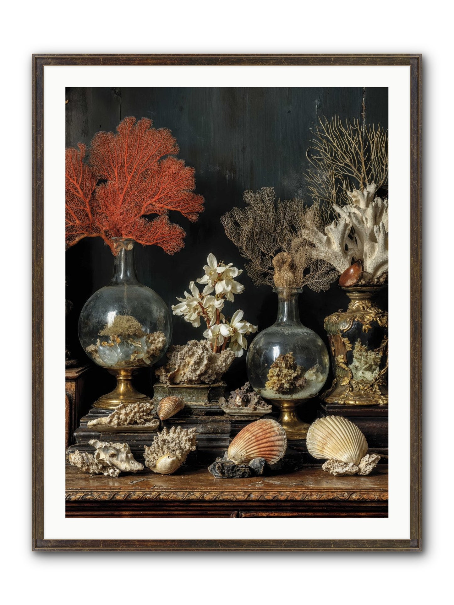 Poseidon's Delicious Hoard Framed Print - Slimwoods Black/Gold 30x40