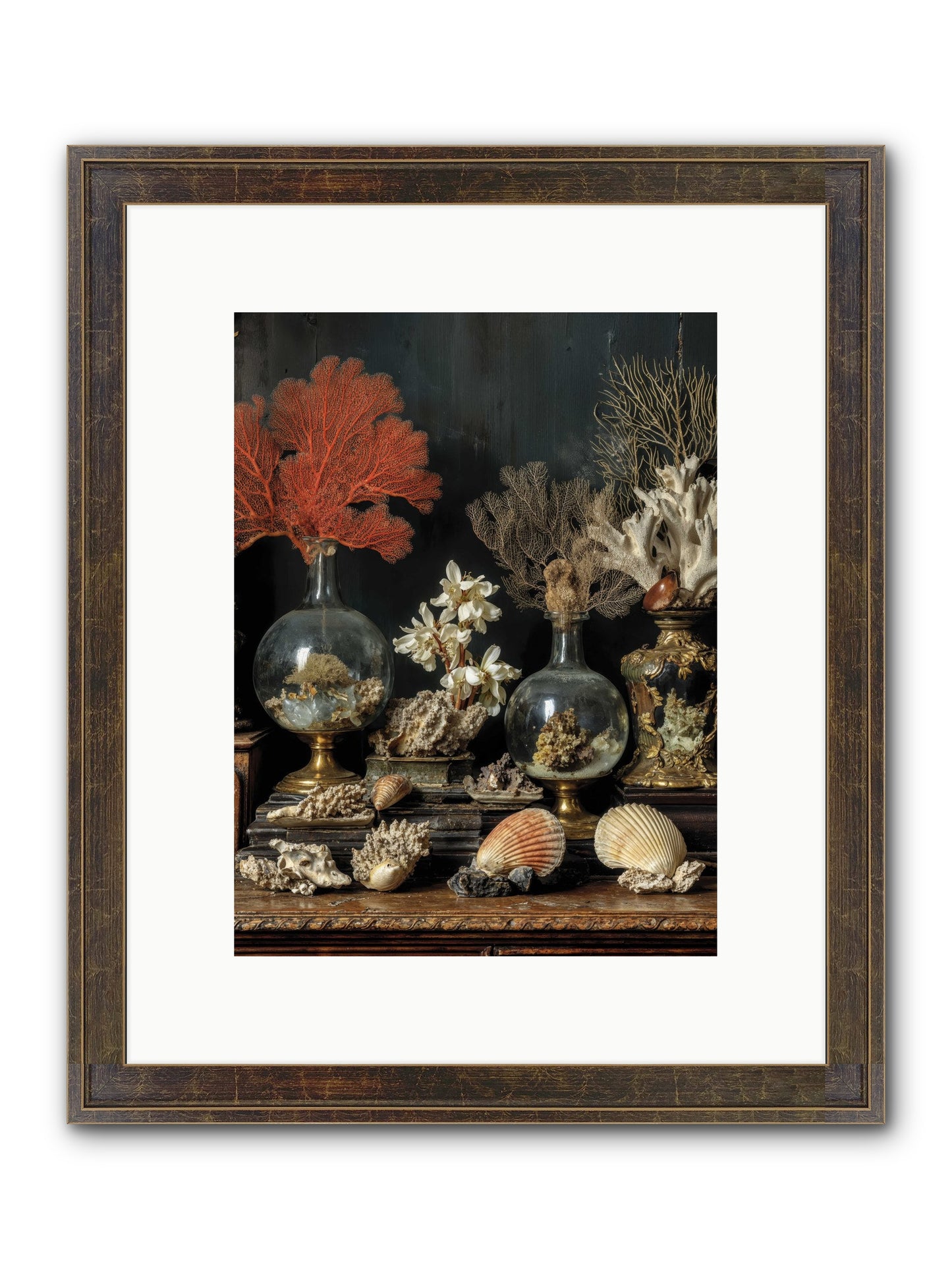 Poseidon's Delicious Hoard Framed Print - Slimwoods Black/Gold 9x12