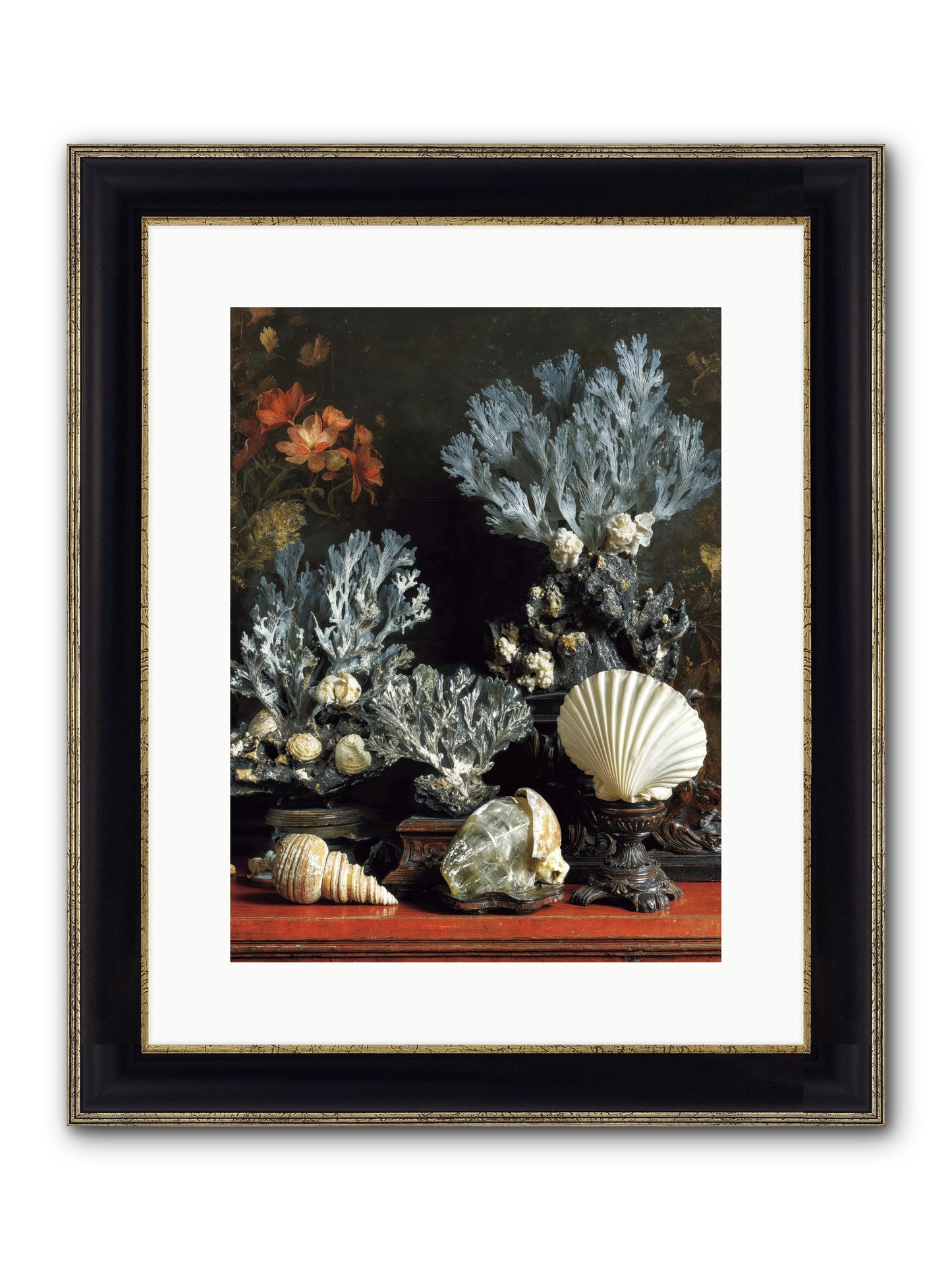 Poseidon's Love Letters Framed Print - Black & Gold 12x16