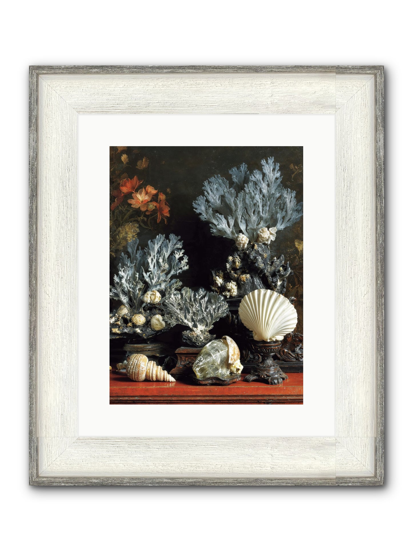 Poseidon's Love Letters Framed Print - Driftwood White 12x16