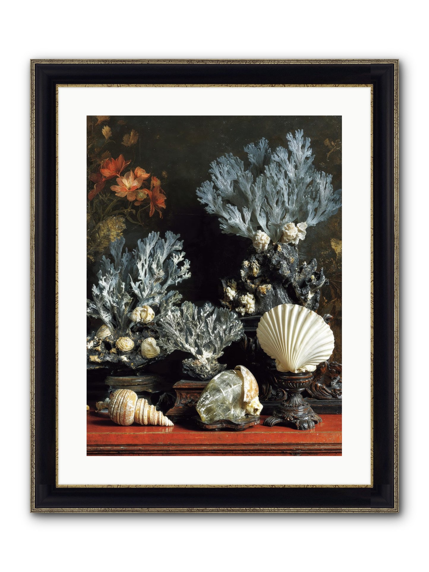 Poseidon's Love Letters Framed Print - Black & Gold 18x24