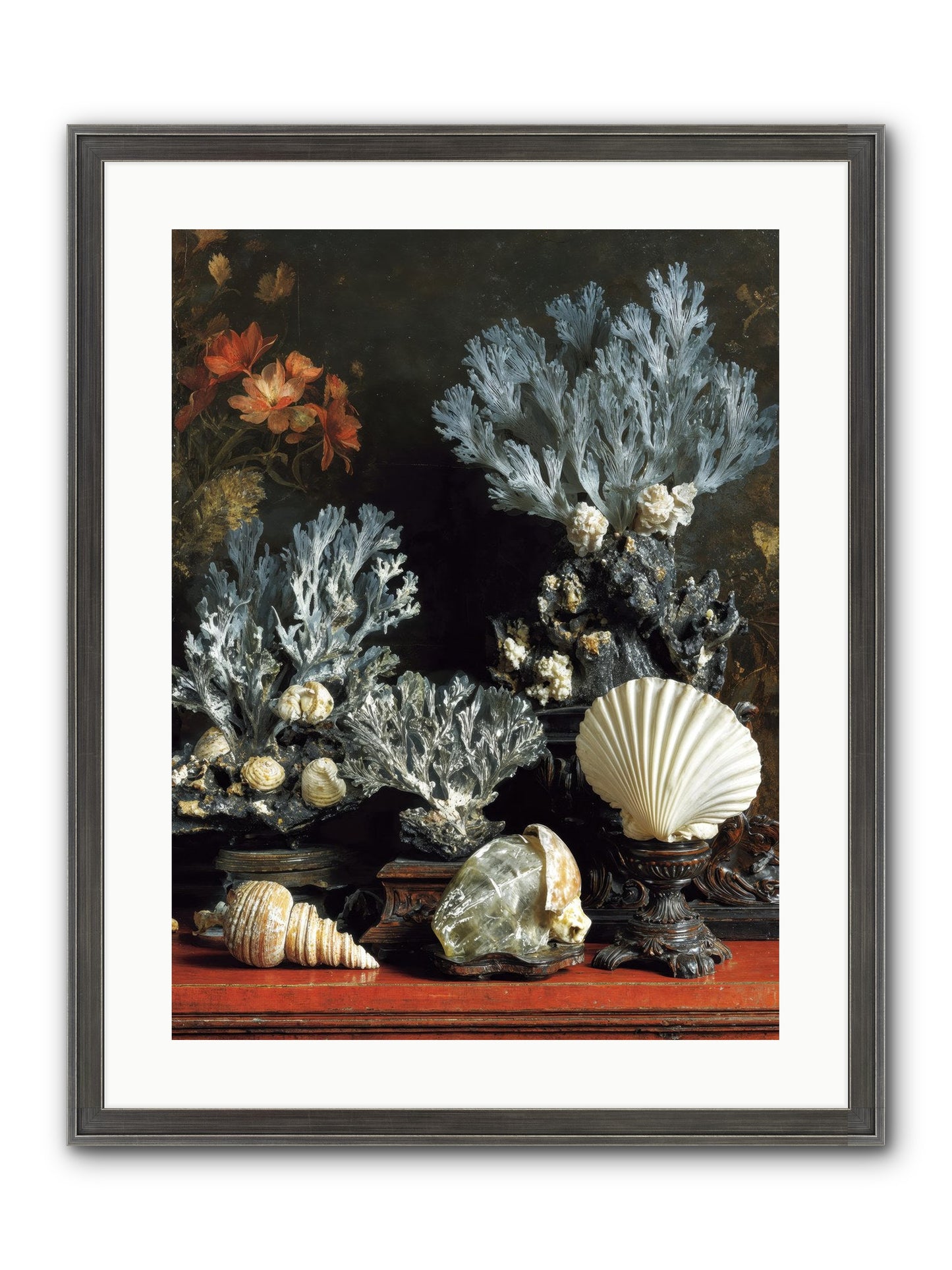 Poseidon's Love Letters Framed Print - Slimwoods Black/Silver 18x24