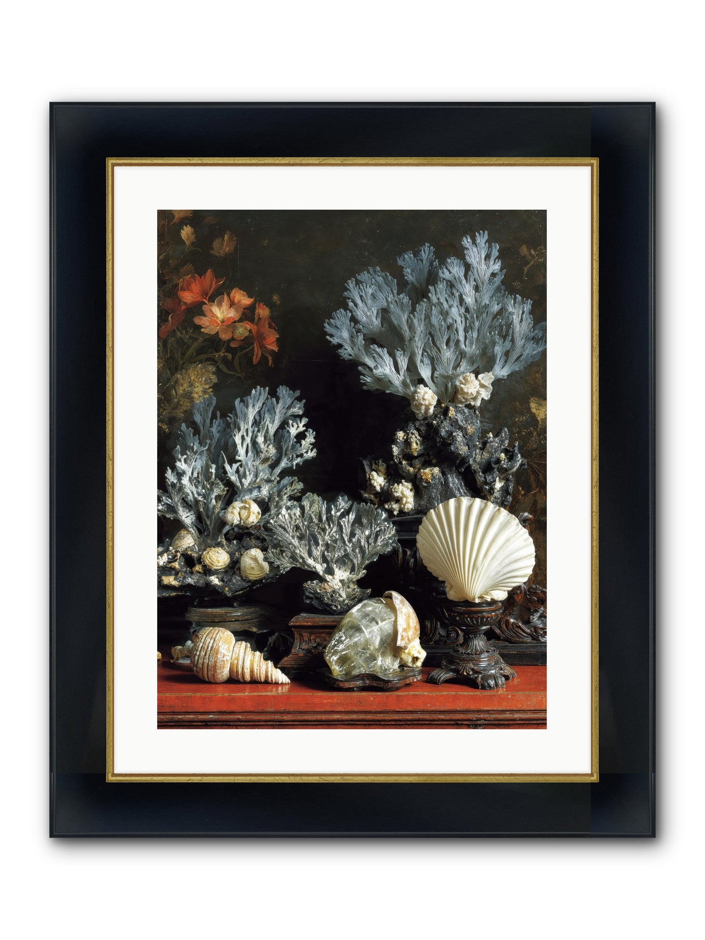 Poseidon's Love Letters Framed Print - Wide Black w/Gold 18x24