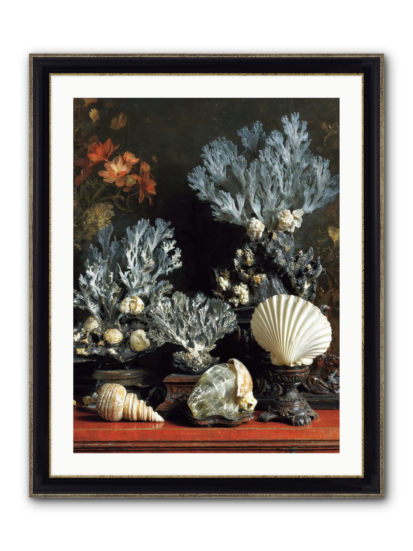 Poseidon's Love Letters Framed Print - Black & Gold 24x32