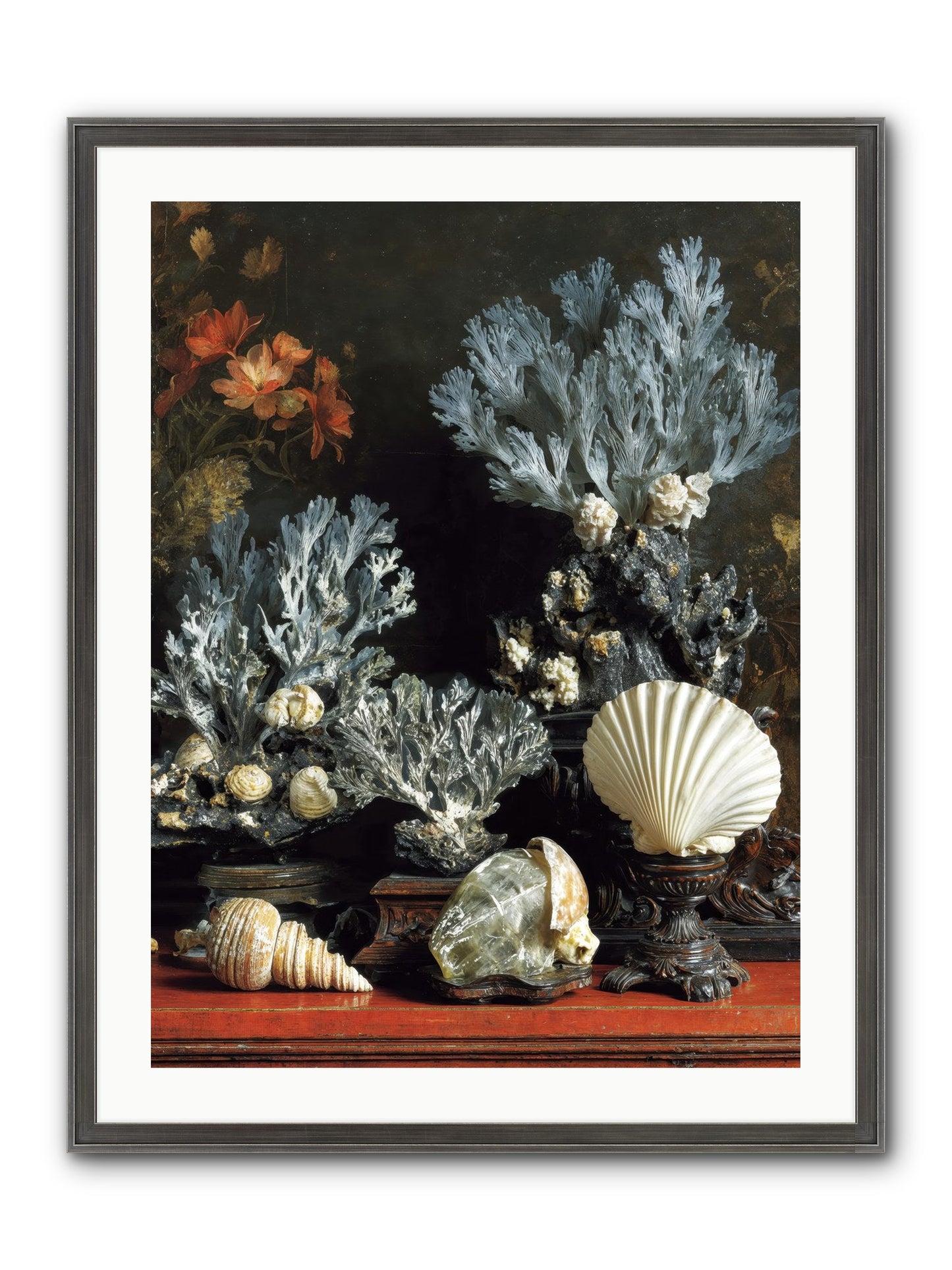 Poseidon's Love Letters Framed Print - Slimwoods Black/Silver 24x32
