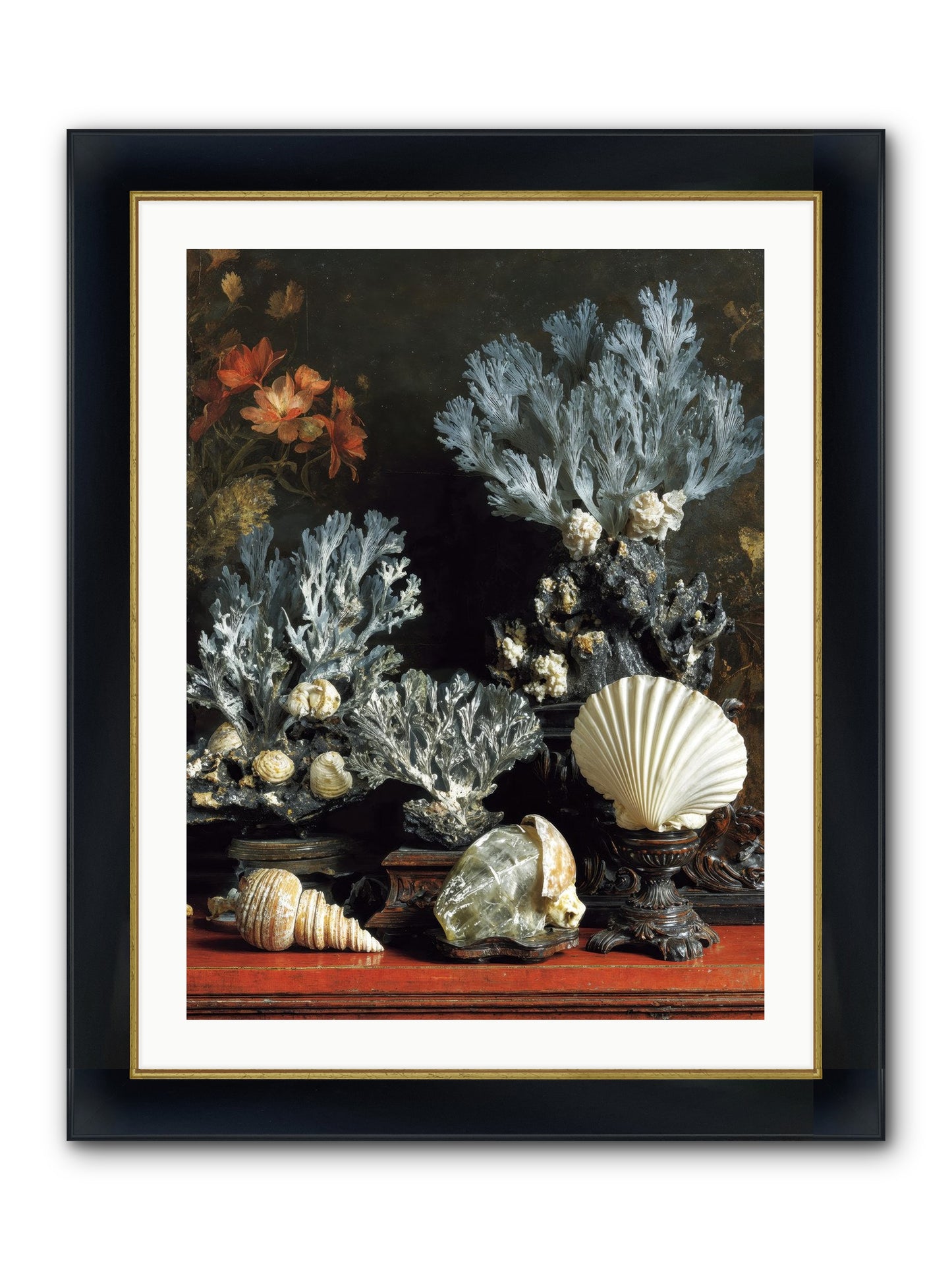 Poseidon's Love Letters Framed Print - Wide Black w/Gold 24x32