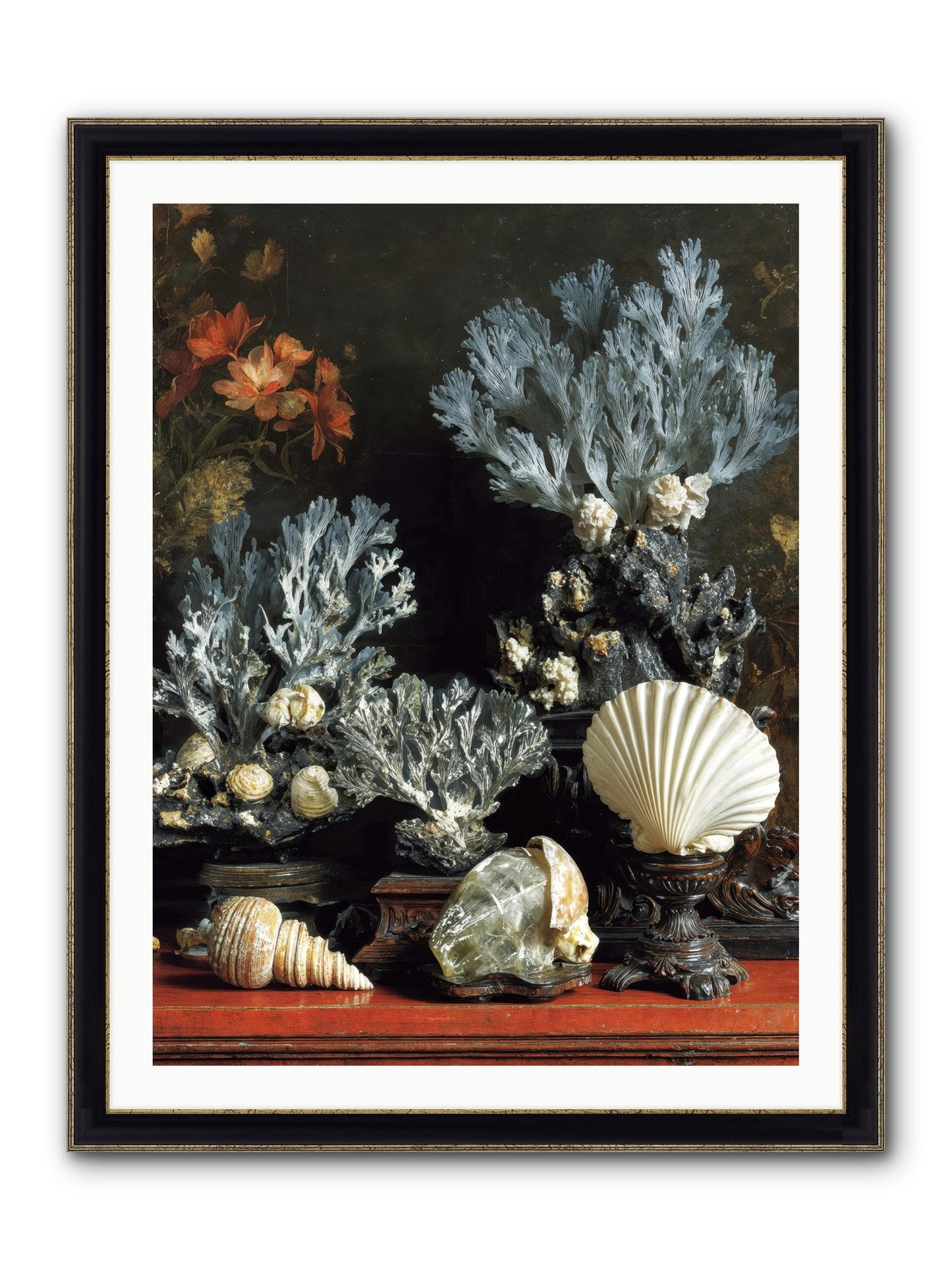 Poseidon's Love Letters Framed Print - Black & Gold 30x40