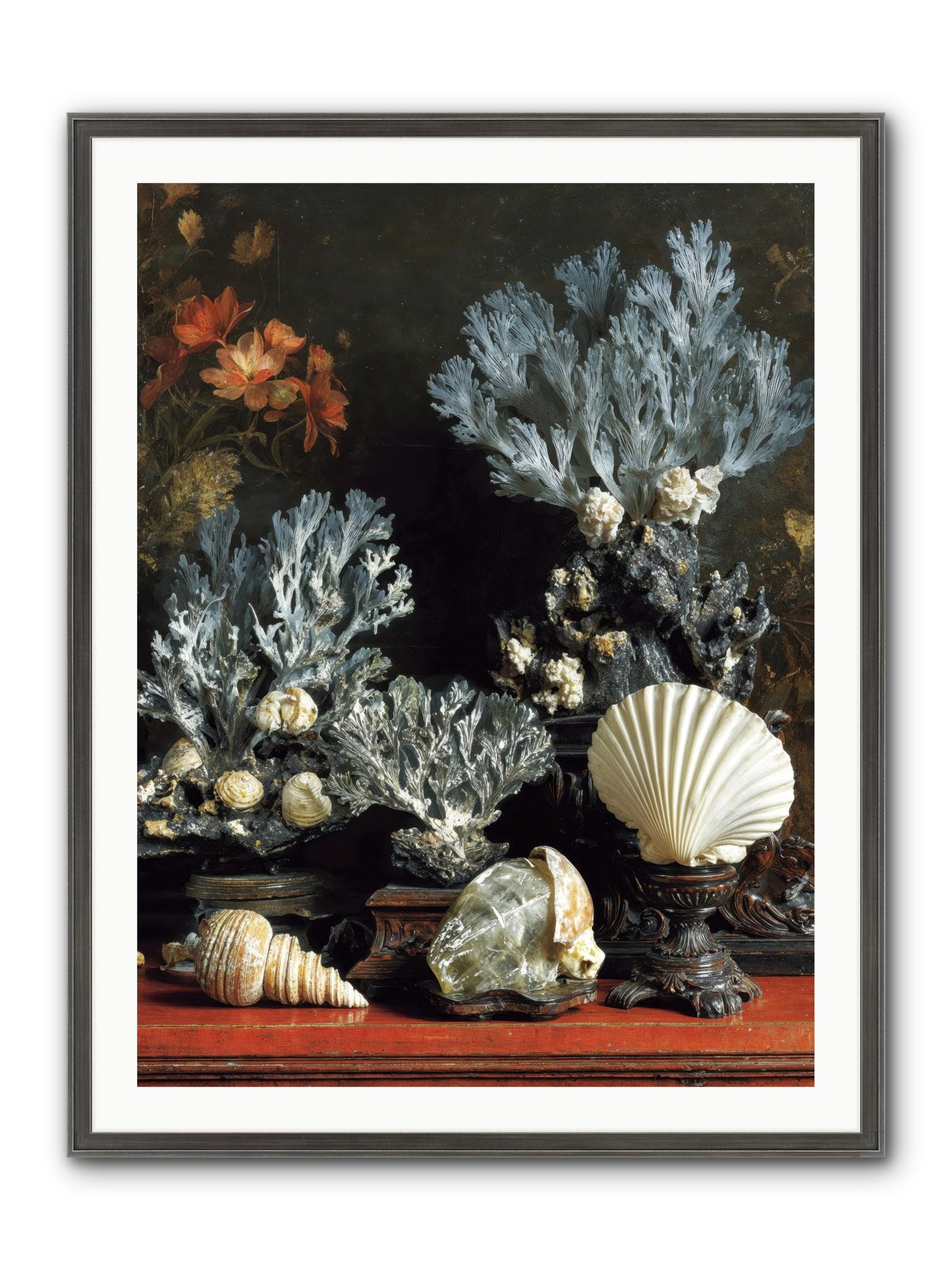 Poseidon's Love Letters Framed Print - Slimwoods Black/Silver 30x40