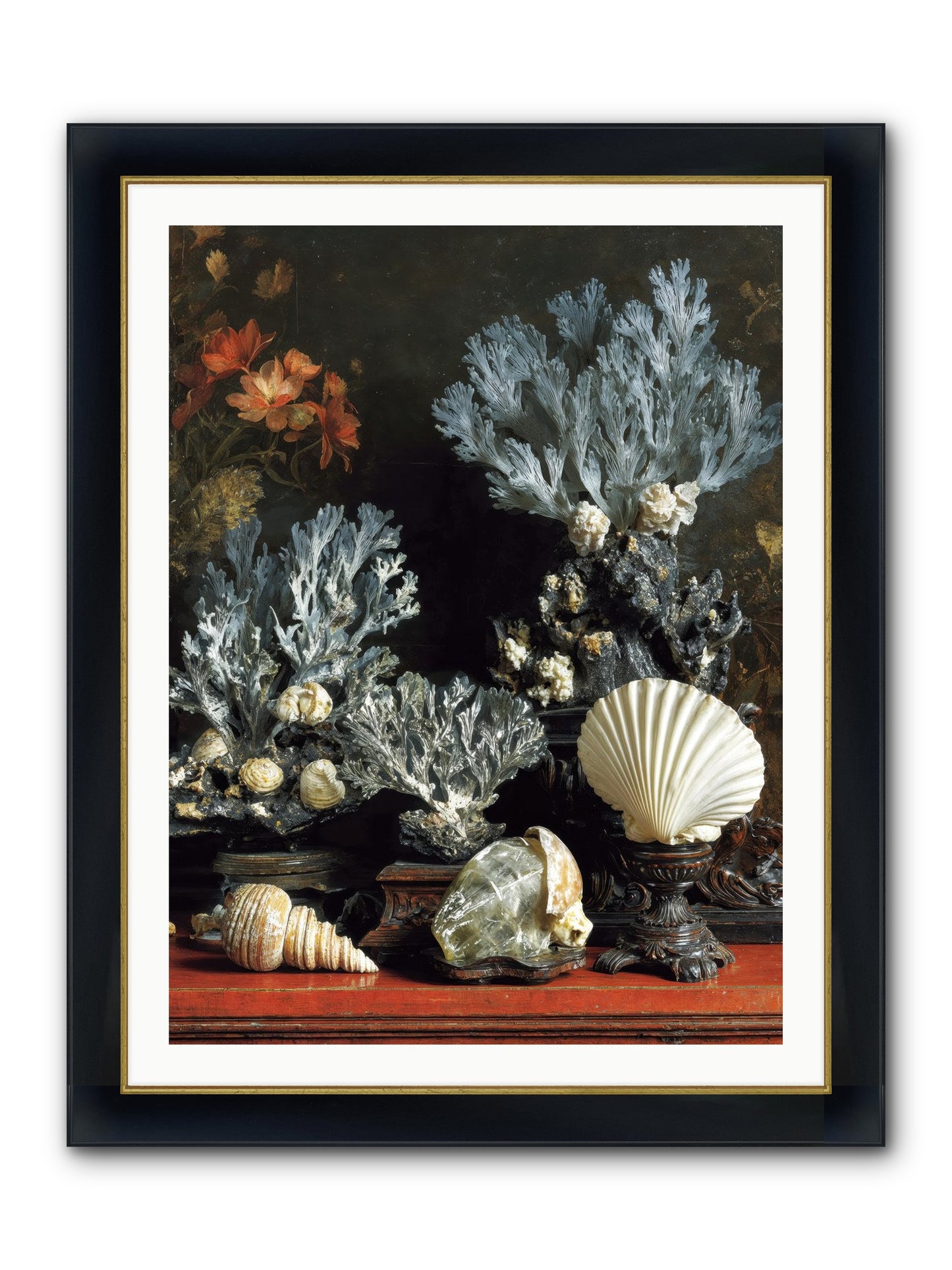 Poseidon's Love Letters Framed Print - Wide Black w/Gold 30x40