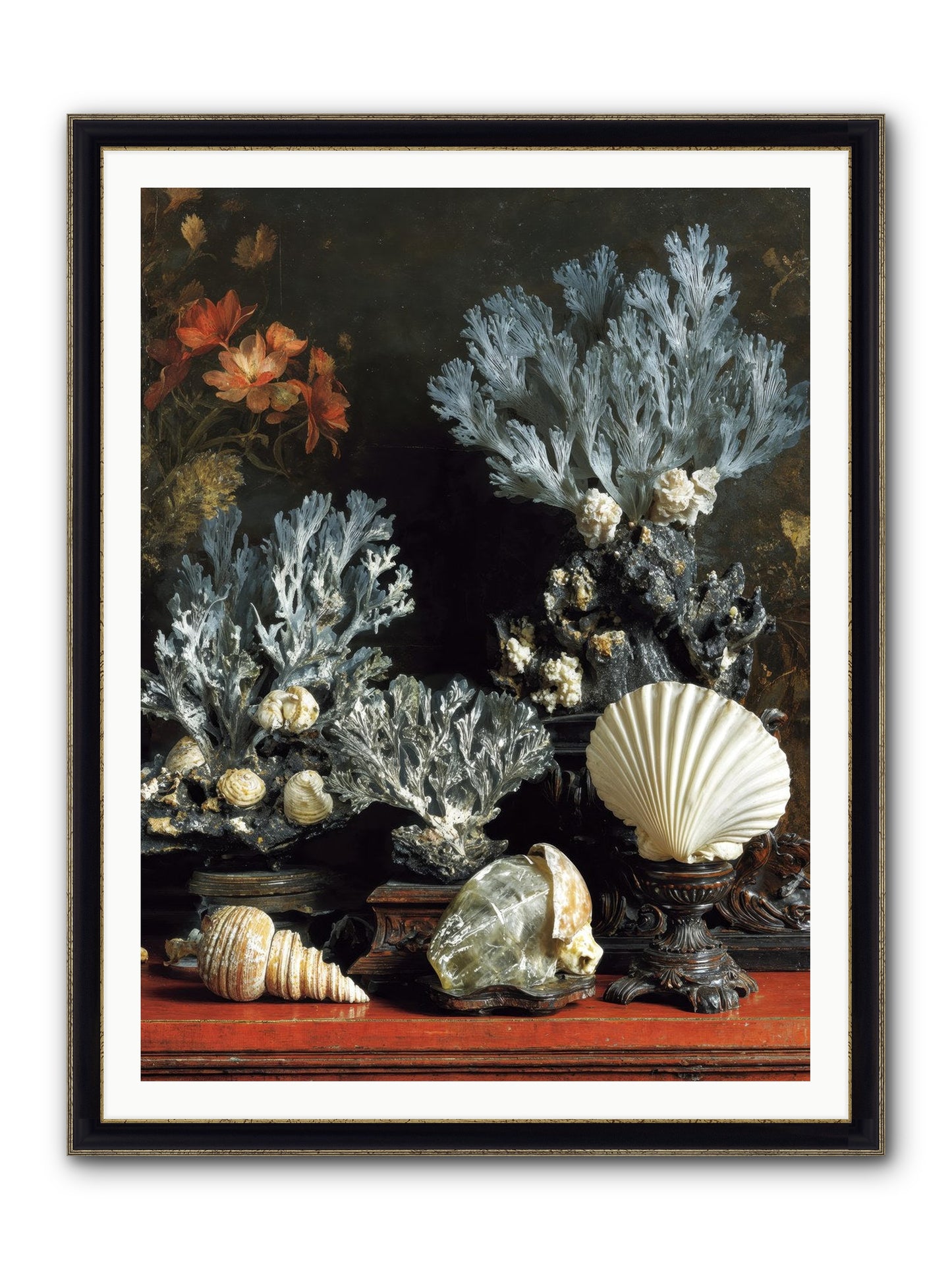 Poseidon's Love Letters Framed Print - Black & Gold 36x48