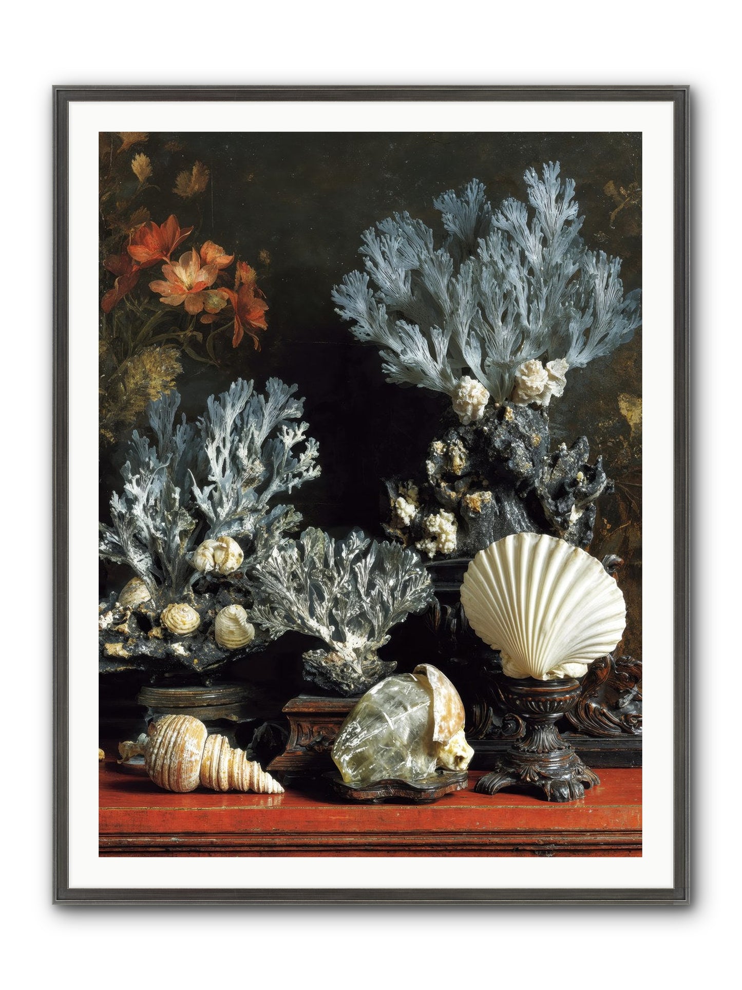 Poseidon's Love Letters Framed Print - Slimwoods Black/Silver 36x48