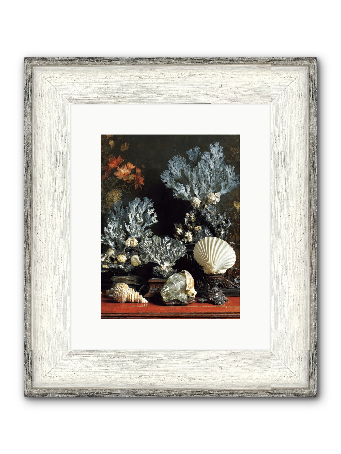 Poseidon's Love Letters Framed Print - Driftwood White 9x12