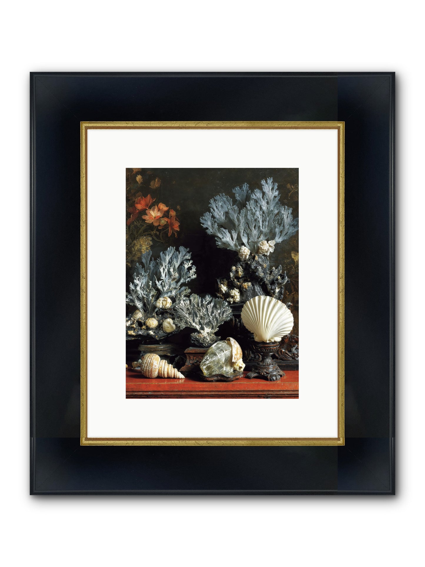 Poseidon's Love Letters Framed Print - Wide Black w/Gold 9x12