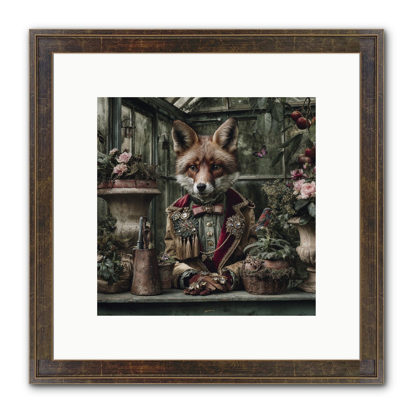 Postcards From Noon Framed Print - Slimwoods Black/Gold 10x10