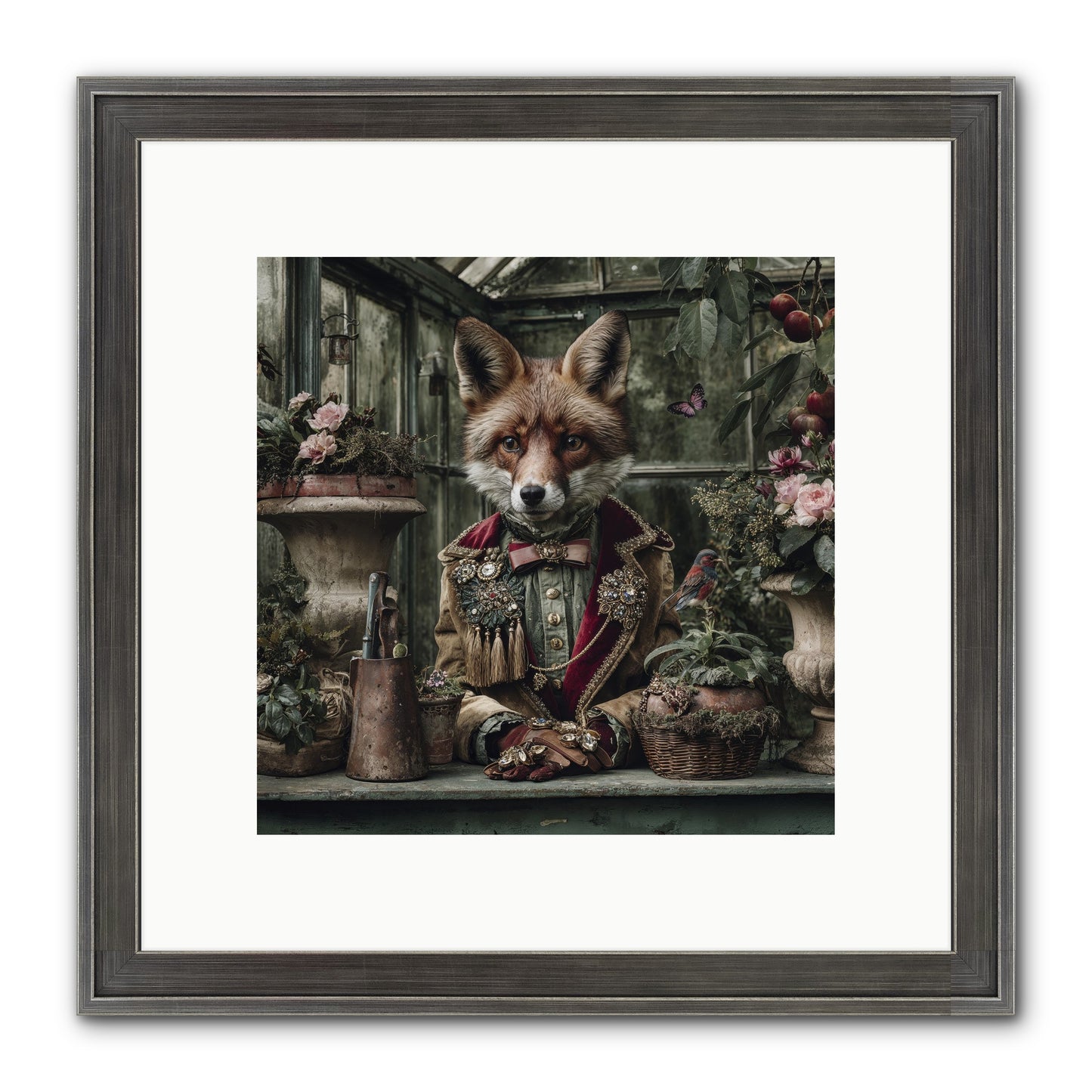 Postcards From Noon Framed Print - Slimwoods Black/Silver 10x10