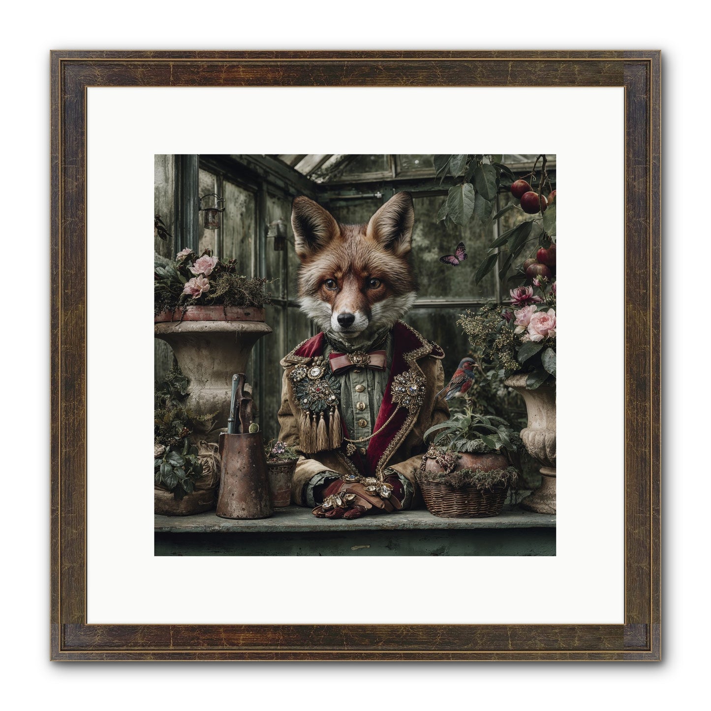 Postcards From Noon Framed Print - Slimwoods Black/Gold 12x12