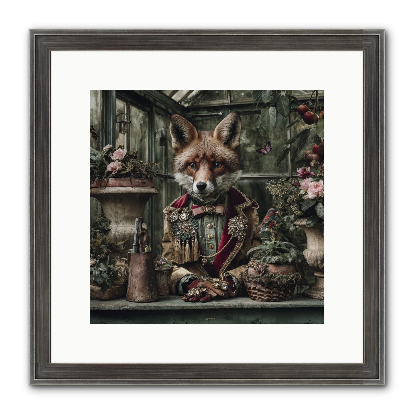 Postcards From Noon Framed Print - Slimwoods Black/Silver 12x12