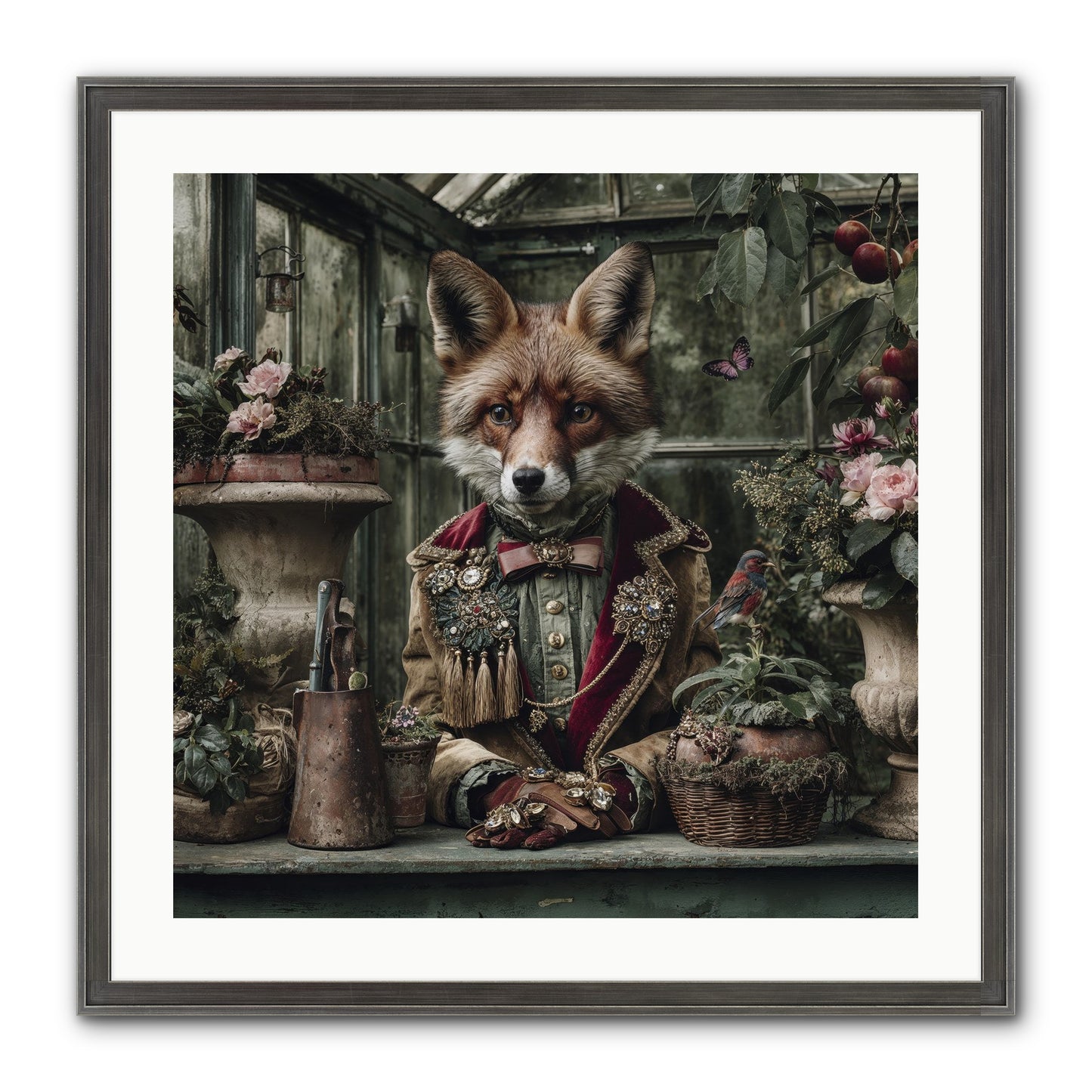 Postcards From Noon Framed Print - Slimwoods Black/Silver 24x24