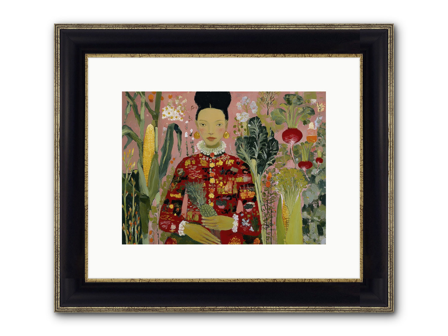 Postscript From The Greenhouse Steps Framed Print - Black & Gold 12x9