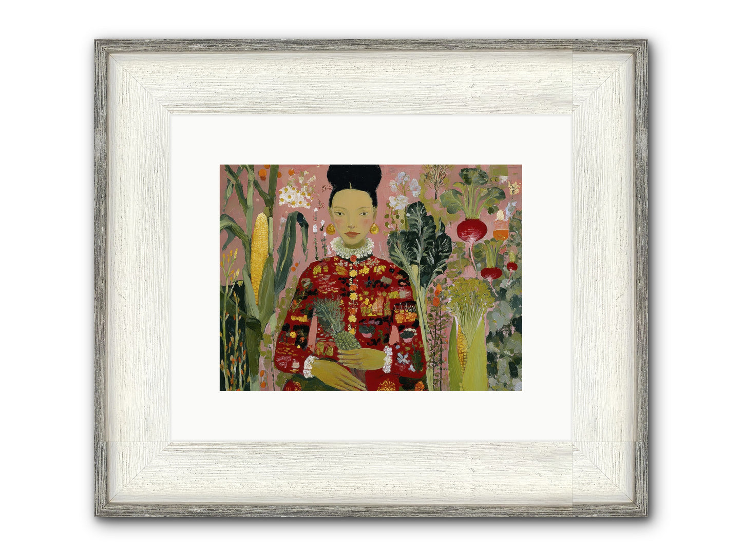 Postscript From The Greenhouse Steps Framed Print - Driftwood White 12x9
