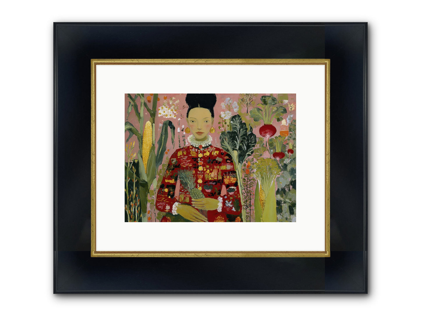 Postscript From The Greenhouse Steps Framed Print - Wide Black w/Gold 12x9