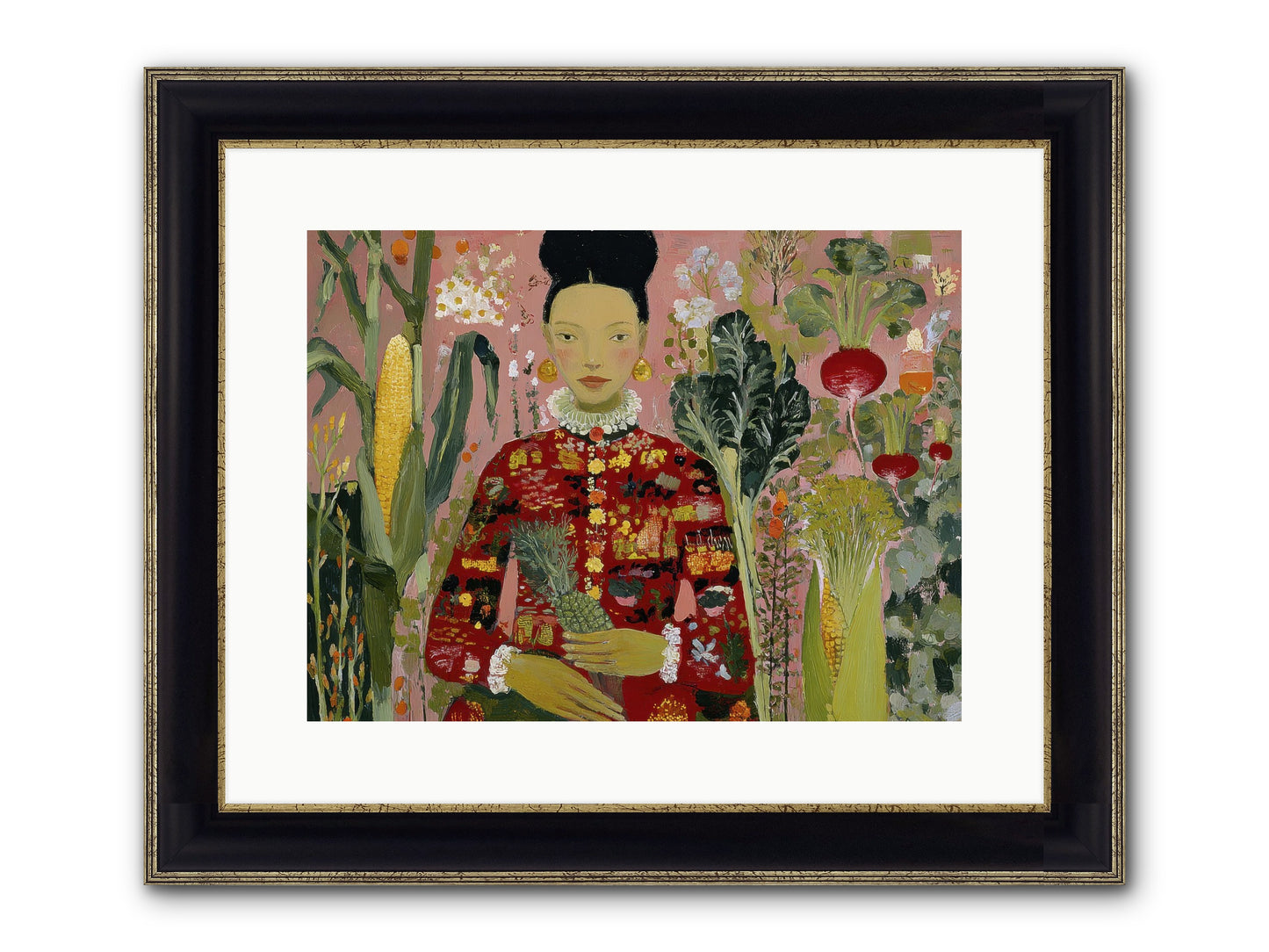 Postscript From The Greenhouse Steps Framed Print - Black & Gold 16x12