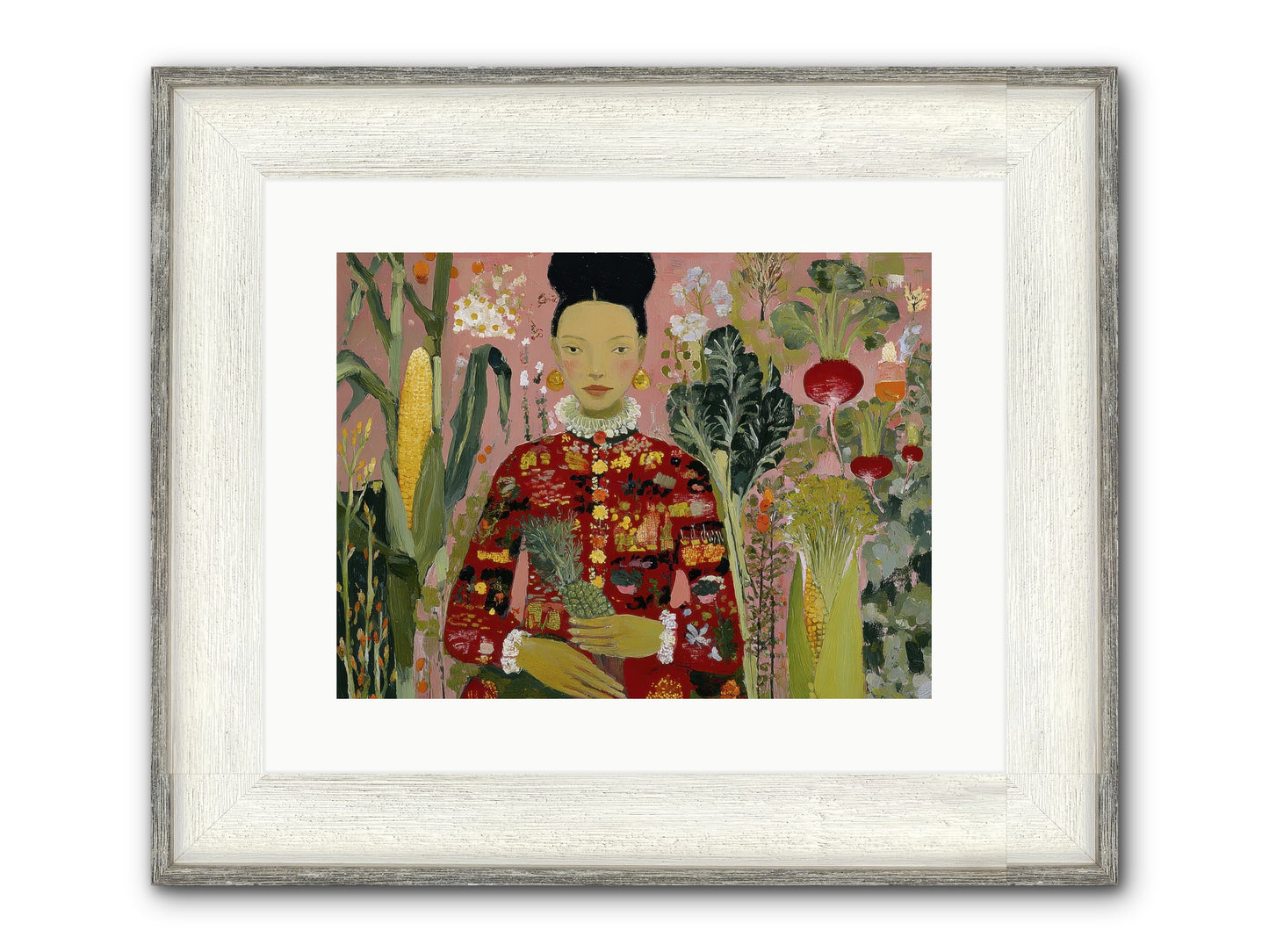 Postscript From The Greenhouse Steps Framed Print - Driftwood White 16x12
