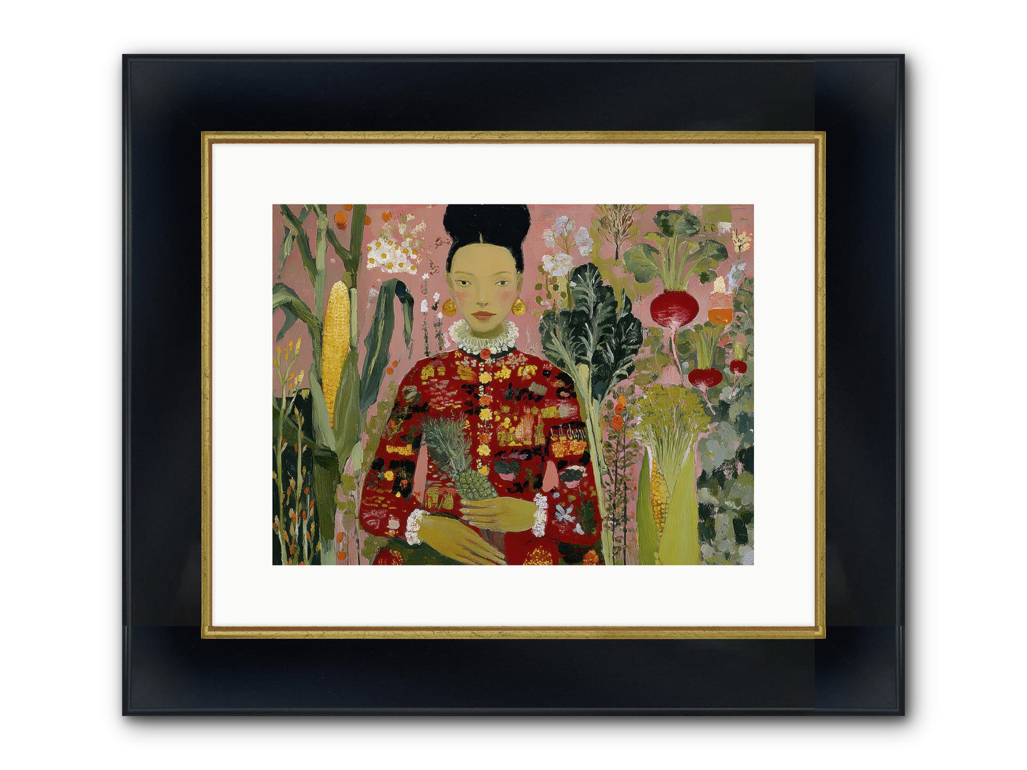Postscript From The Greenhouse Steps Framed Print - Wide Black w/Gold 16x12