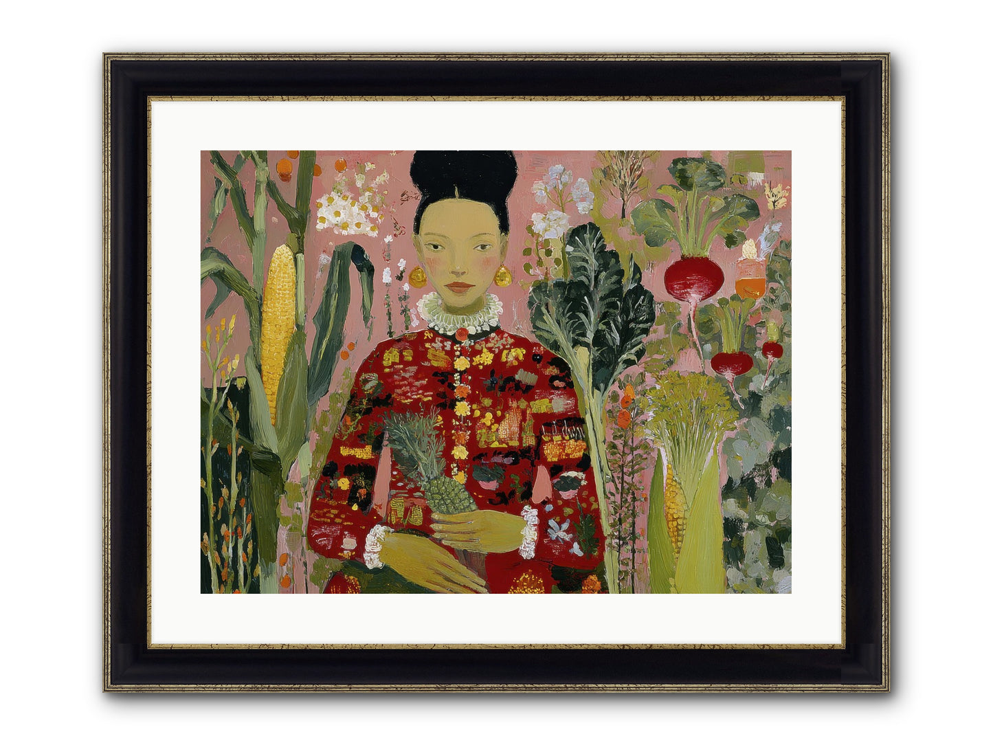 Postscript From The Greenhouse Steps Framed Print - Black & Gold 24x18