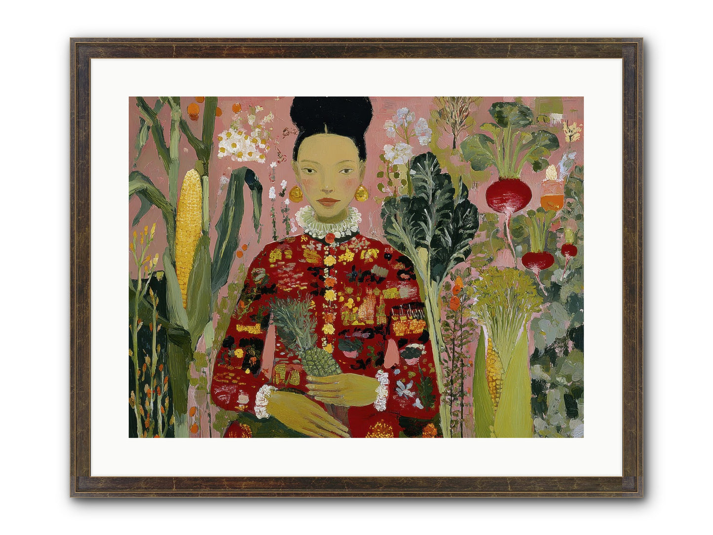 Postscript From The Greenhouse Steps Framed Print - Slimwoods Black/Gold 24x18