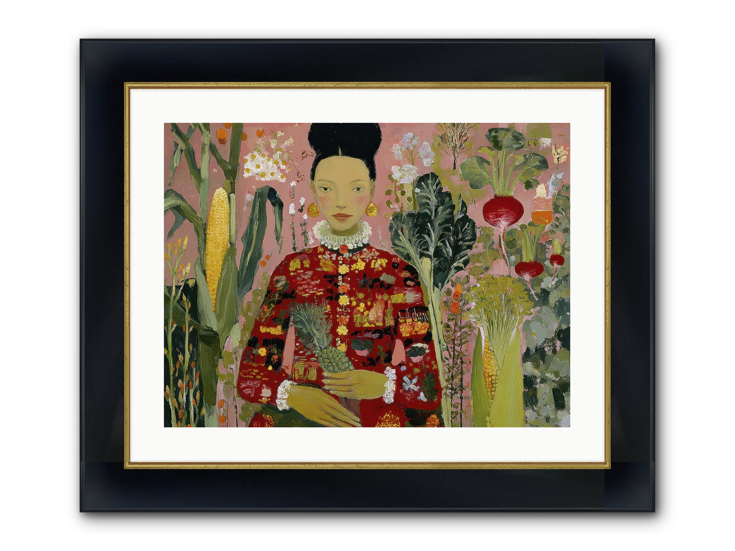 Postscript From The Greenhouse Steps Framed Print - Wide Black w/Gold 24x18