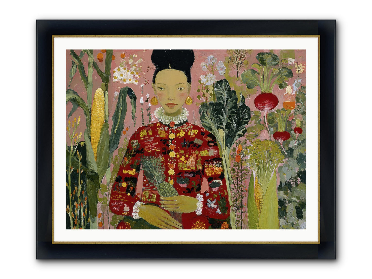 Postscript From The Greenhouse Steps Framed Print - Wide Black w/Gold 40x30