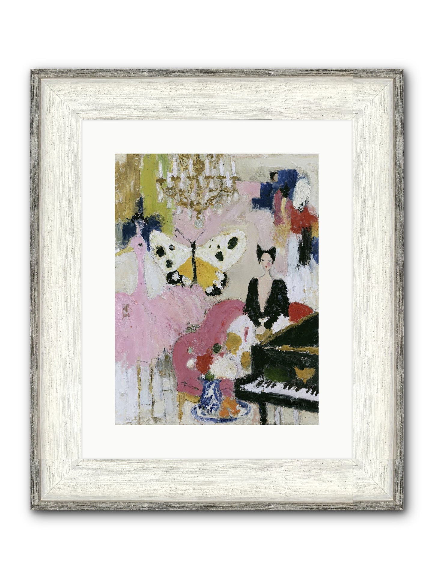 Powder, Pearl, and Nerve Framed Print - Driftwood White 12x16