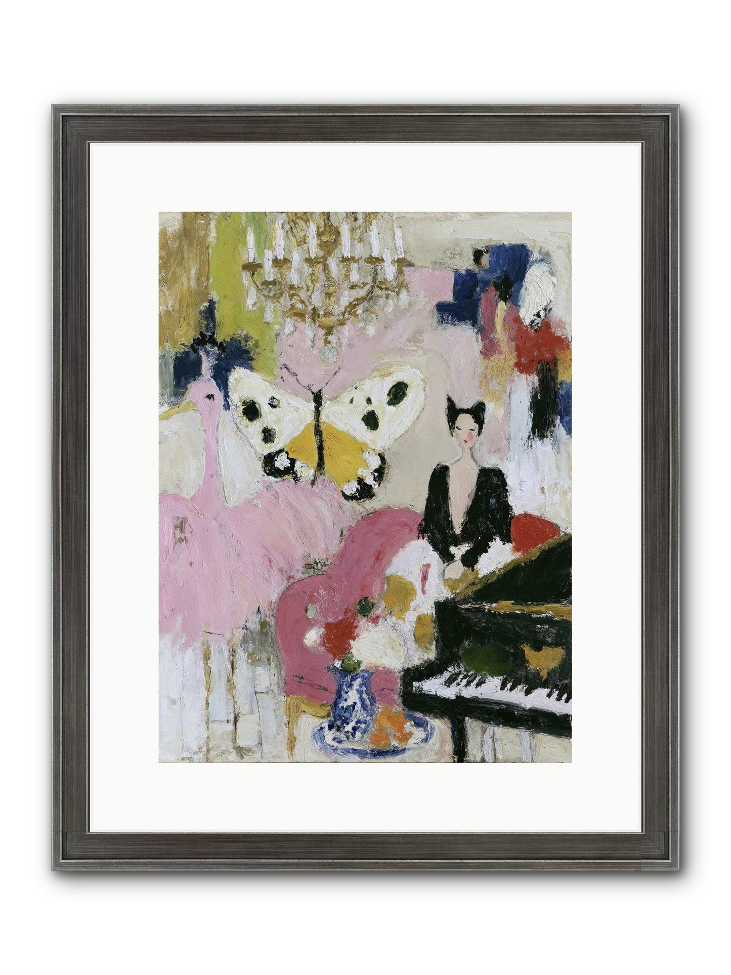 Powder, Pearl, and Nerve Framed Print - Slimwoods Black/Silver 12x16