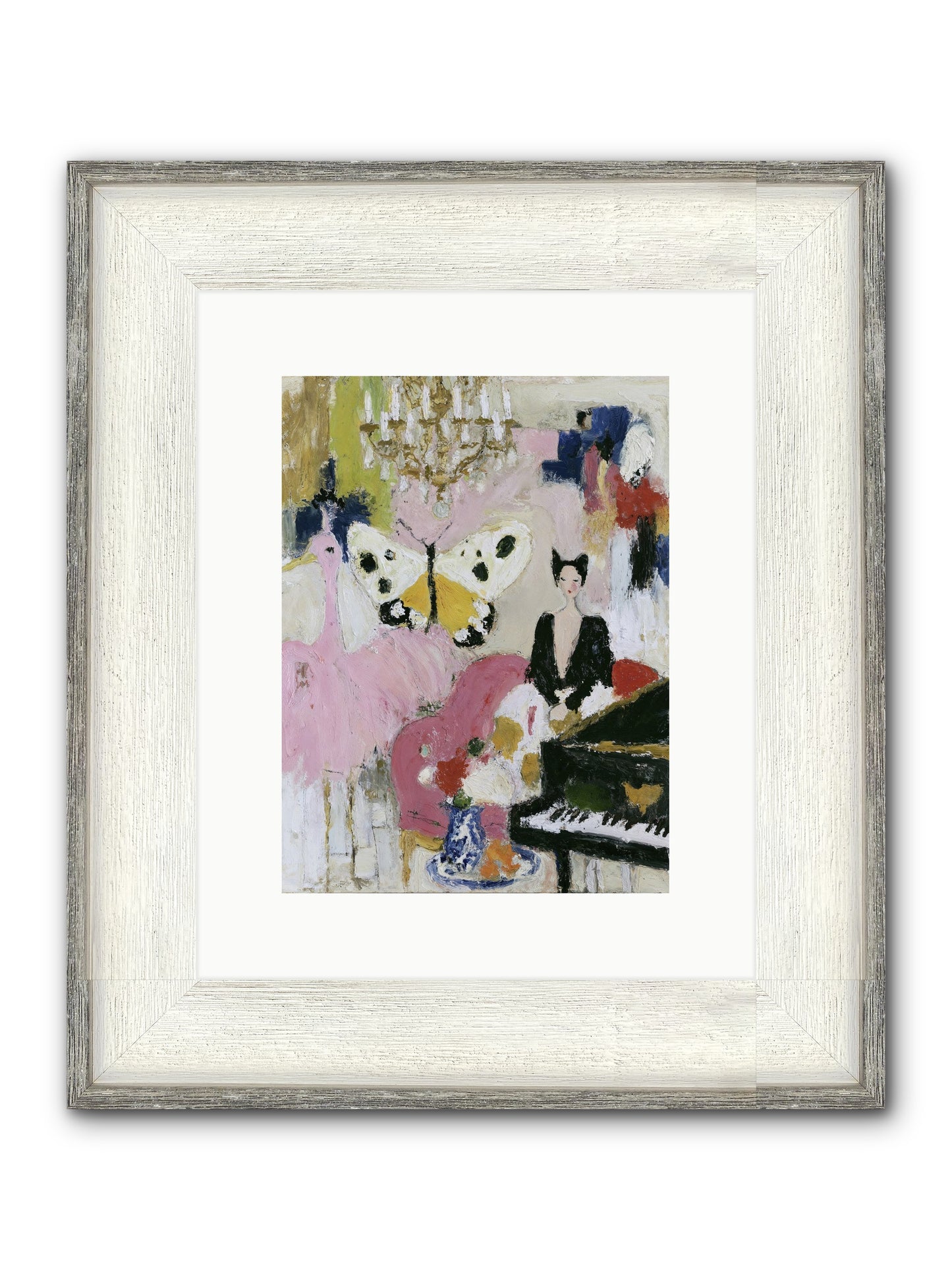 Powder, Pearl, and Nerve Framed Print - Driftwood White 9x12