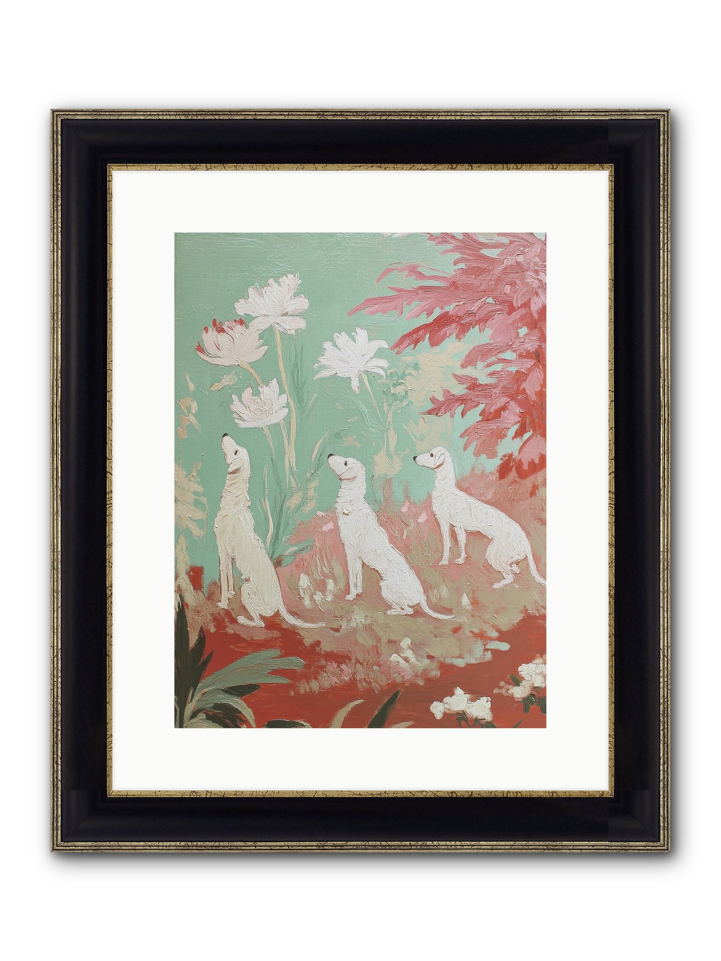 Prairie Companions Framed Print - Black & Gold 12x16
