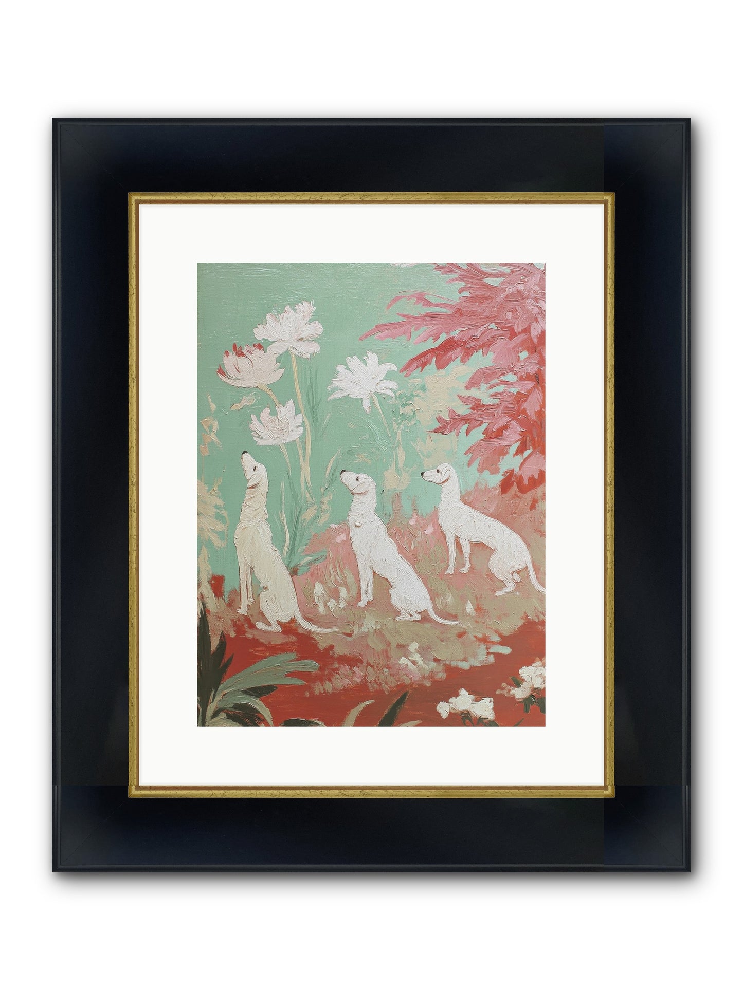 Prairie Companions Framed Print - Wide Black w/Gold 12x16