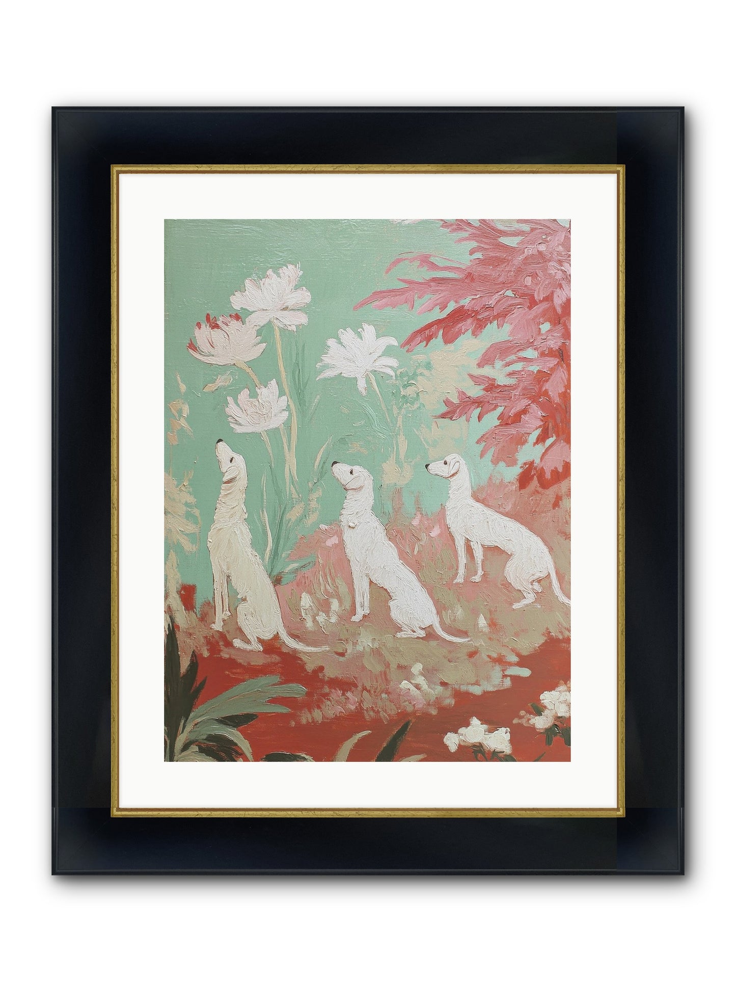 Prairie Companions Framed Print - Wide Black w/Gold 18x24