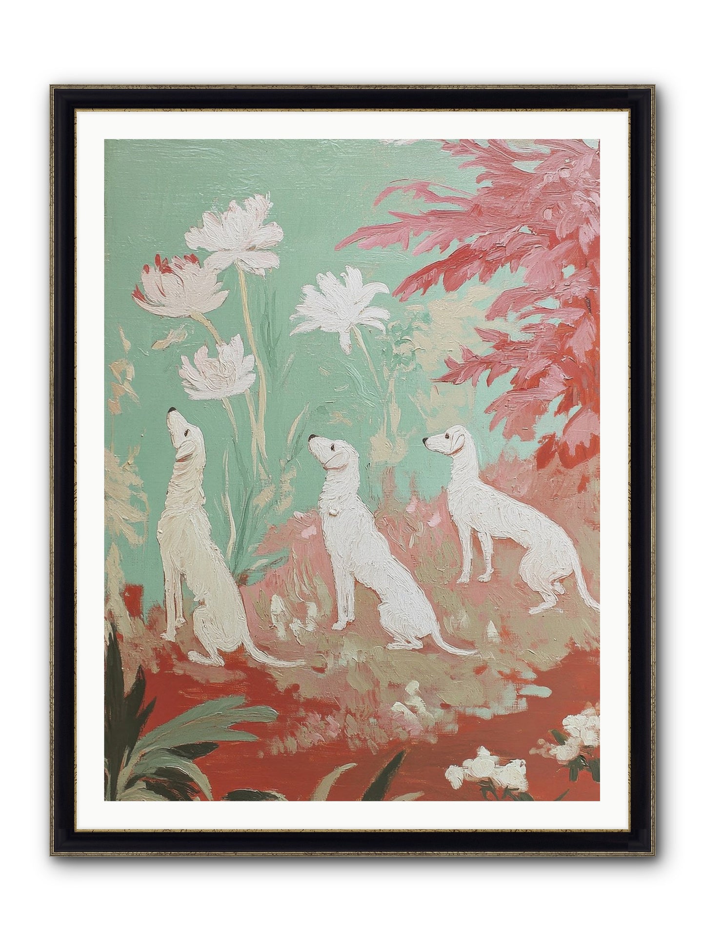 Prairie Companions Framed Print - Black & Gold 36x48