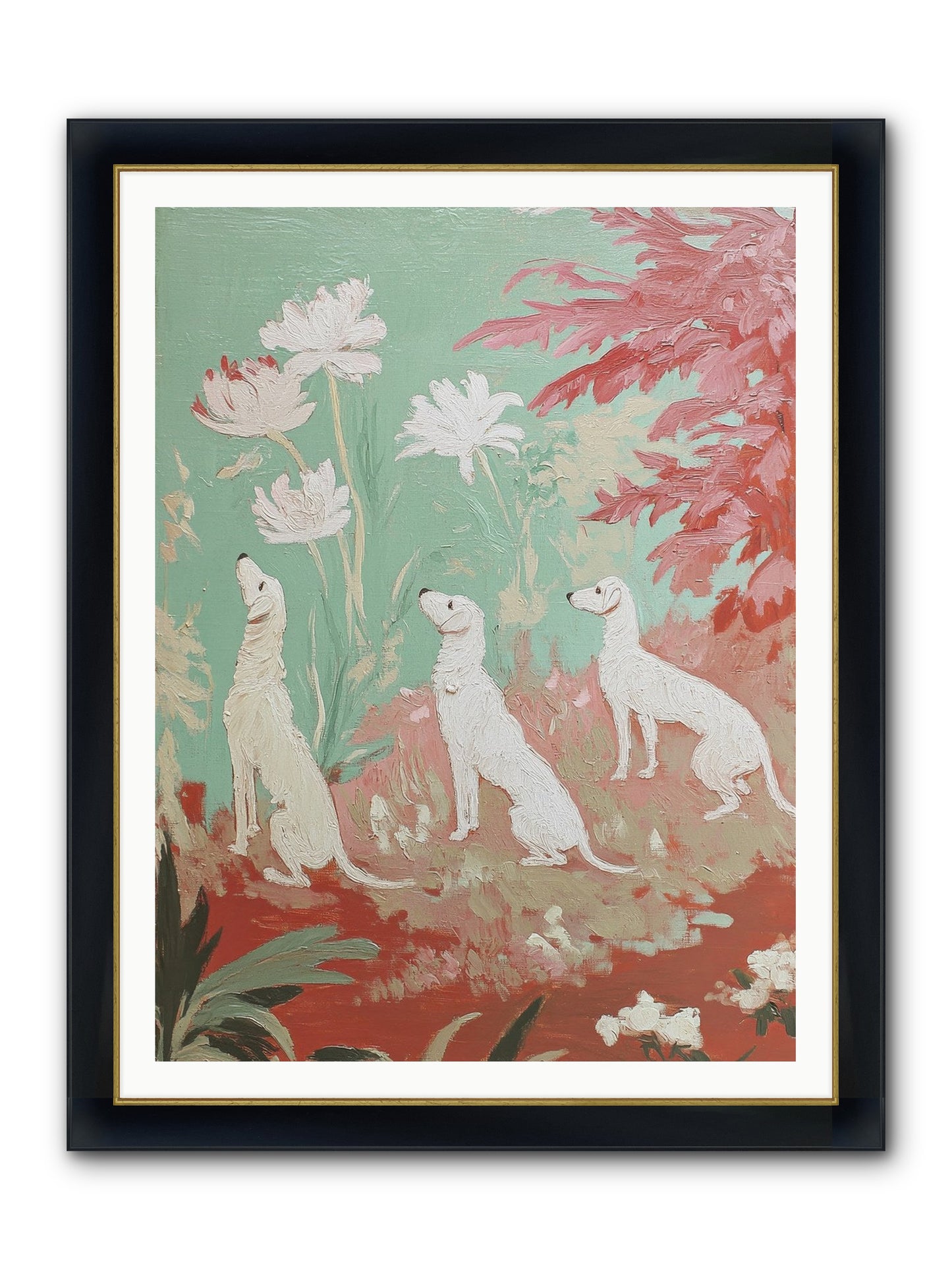 Prairie Companions Framed Print - Wide Black w/Gold 36x48