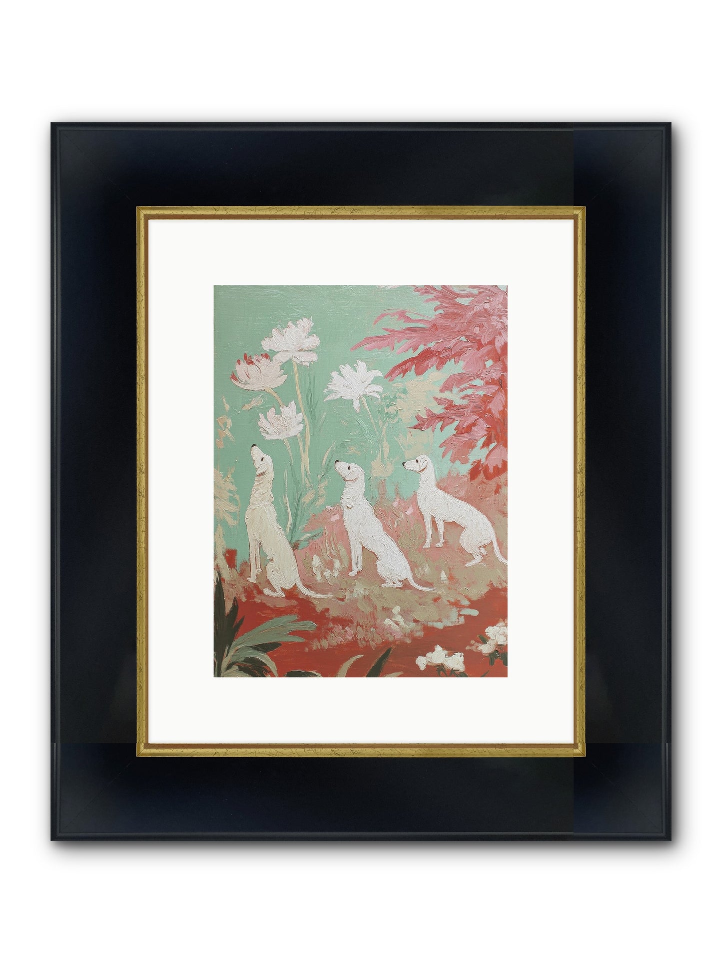Prairie Companions Framed Print - Wide Black w/Gold 9x12