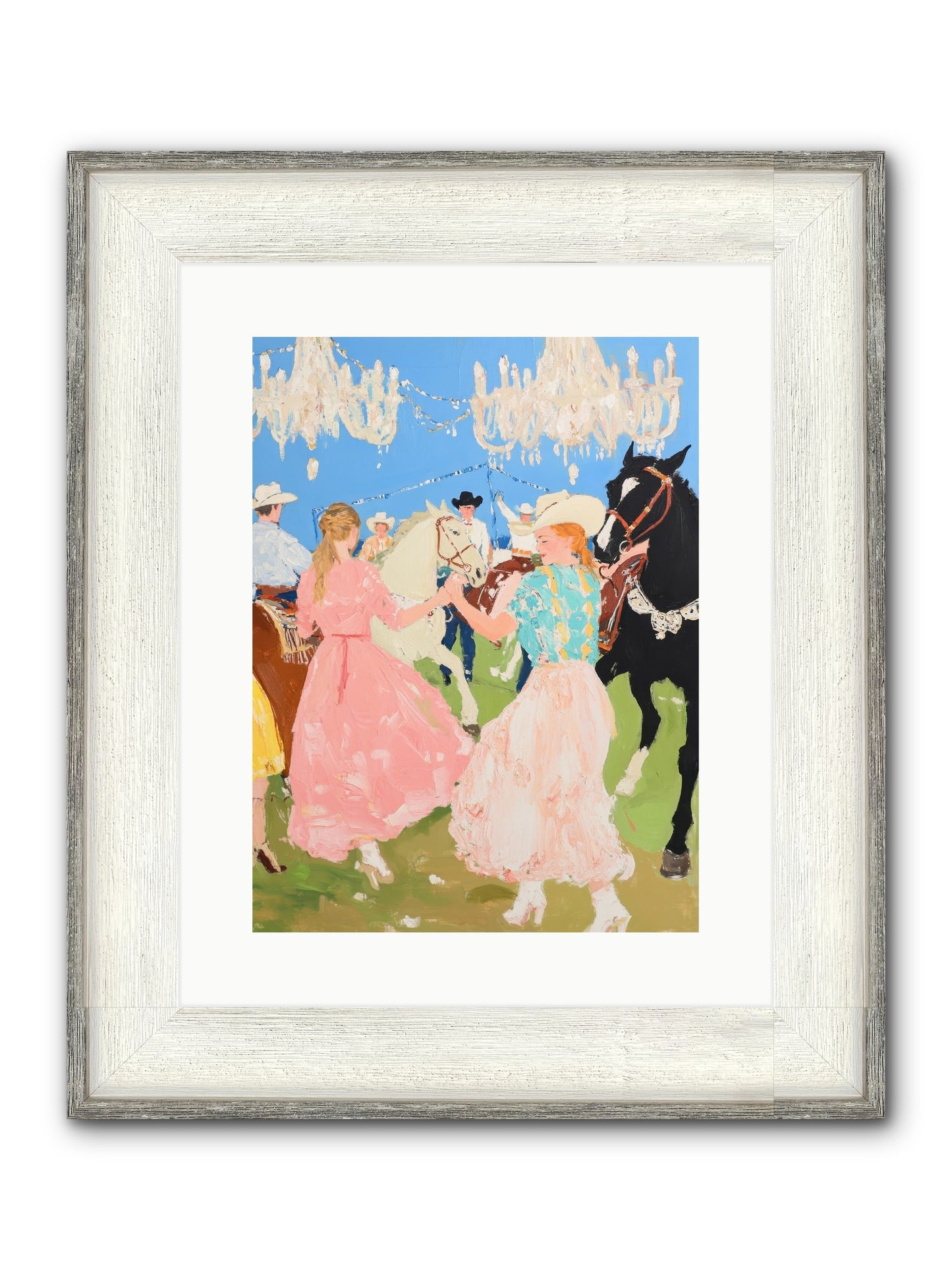 Prairie Dance Framed Print - Driftwood White 12x16