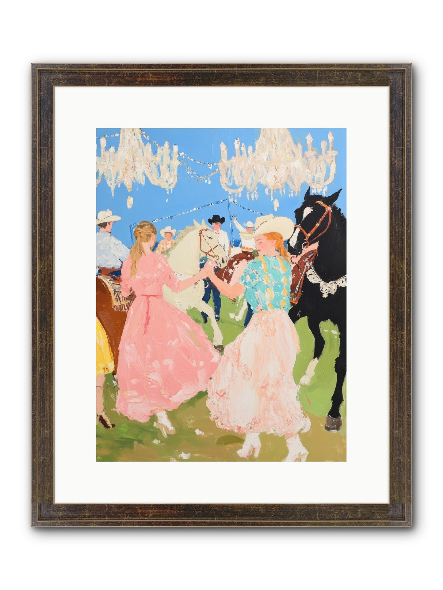 Prairie Dance Framed Print - Slimwoods Black/Gold 12x16