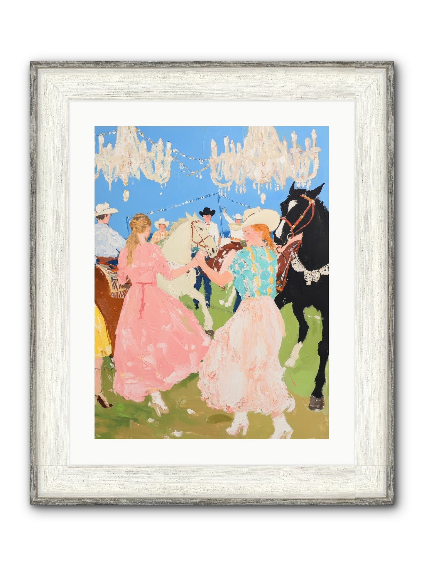 Prairie Dance Framed Print - Driftwood White 18x24