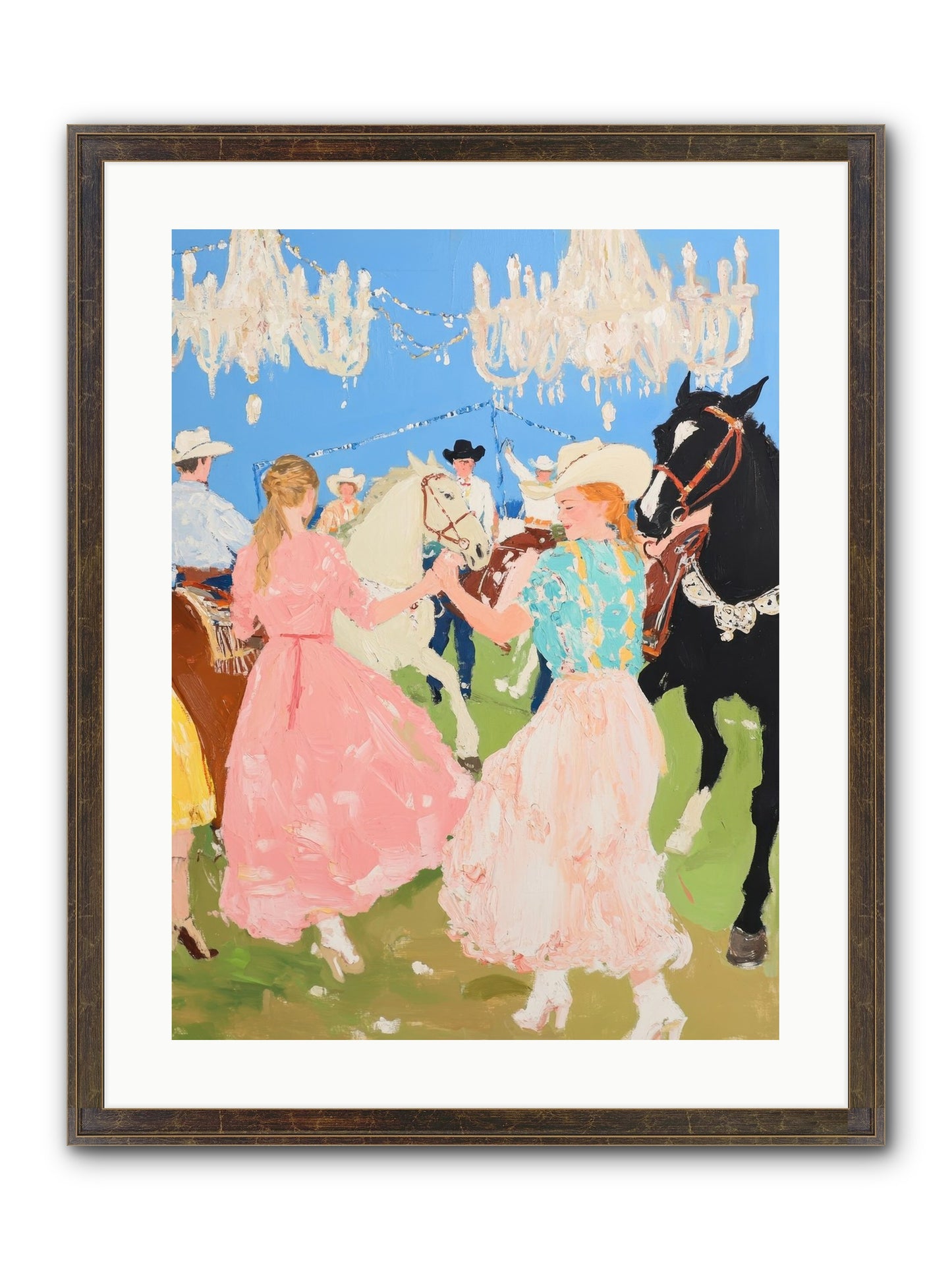 Prairie Dance Framed Print - Slimwoods Black/Gold 18x24