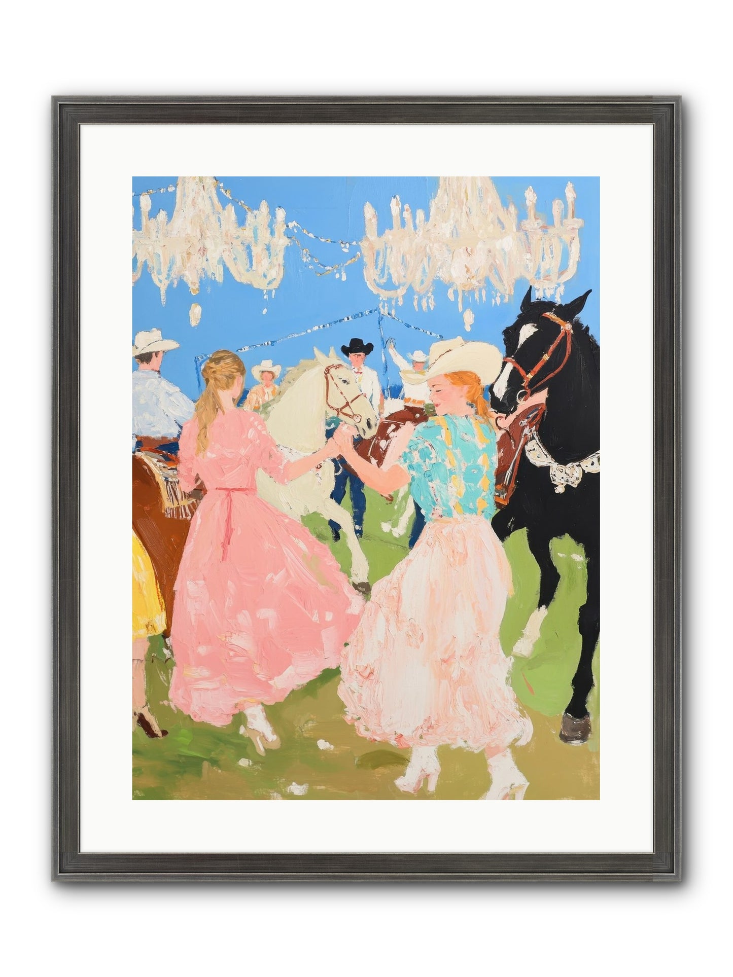 Prairie Dance Framed Print - Slimwoods Black/Silver 18x24