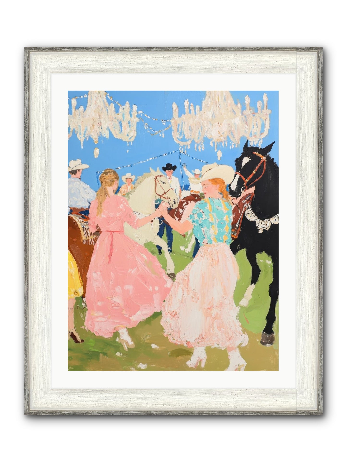 Prairie Dance Framed Print - Driftwood White 24x32