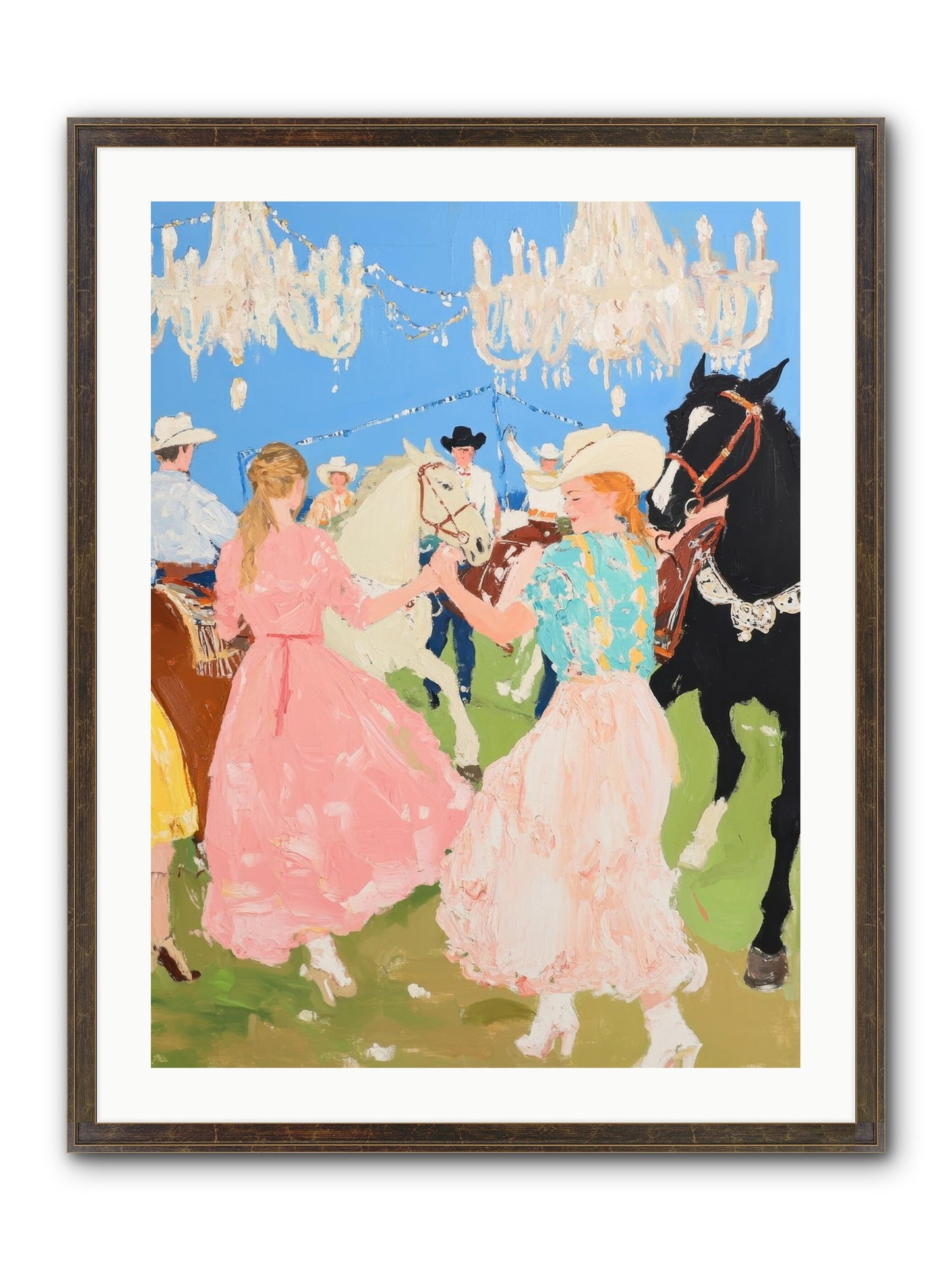 Prairie Dance Framed Print - Slimwoods Black/Gold 24x32